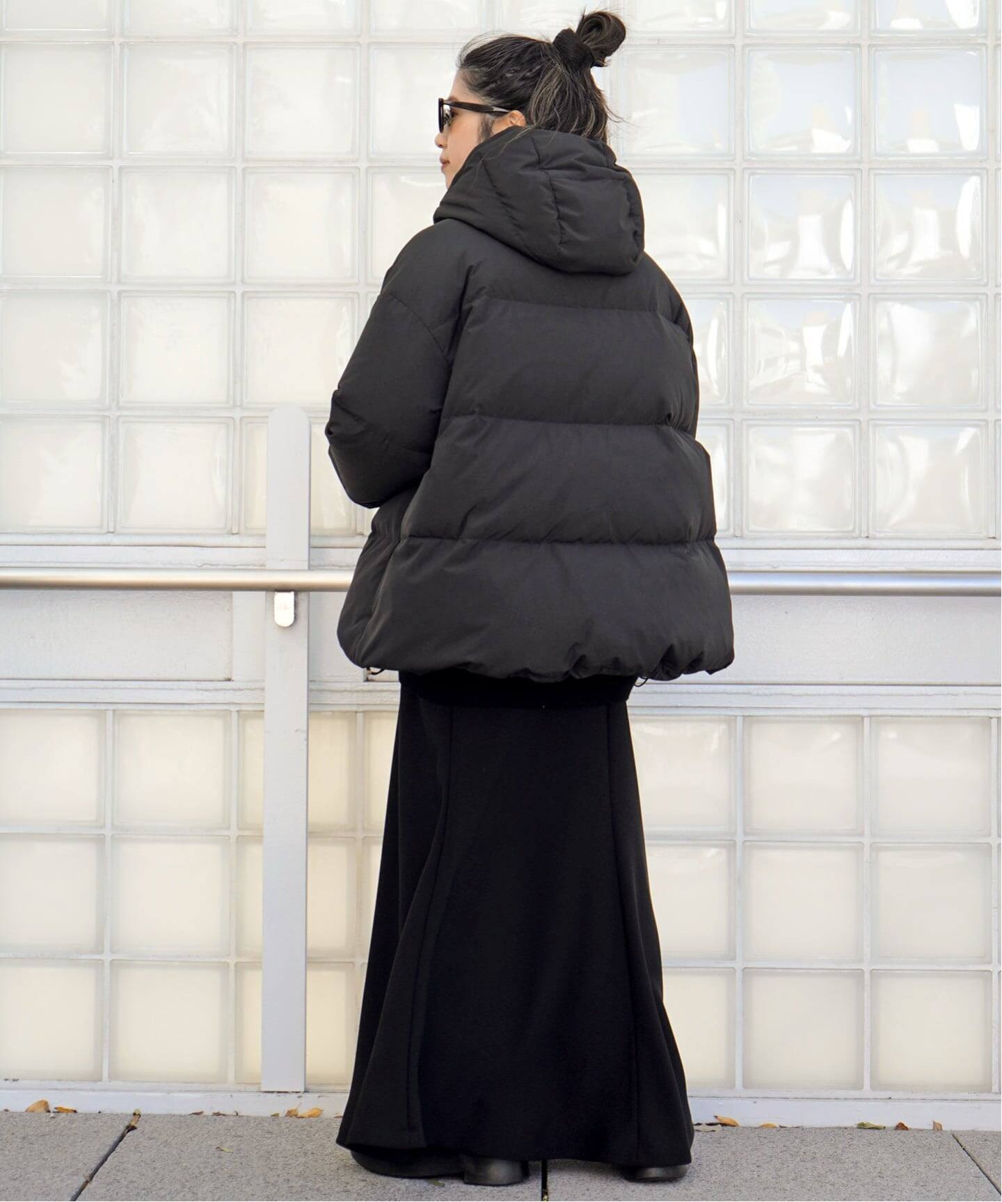 フードダウンジャケット(ブラック)（ダウンジャケット）｜AP STUDIO