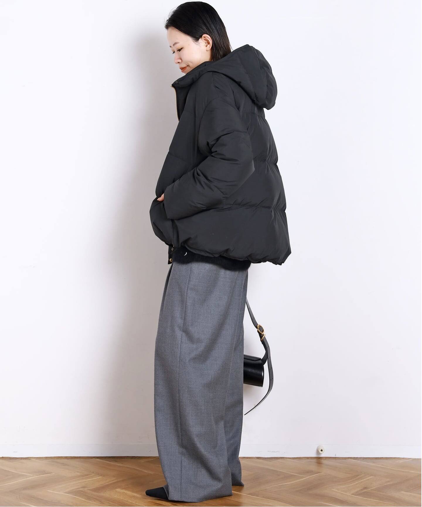 フードダウンジャケット(ブラック)（ダウンジャケット）｜AP STUDIO