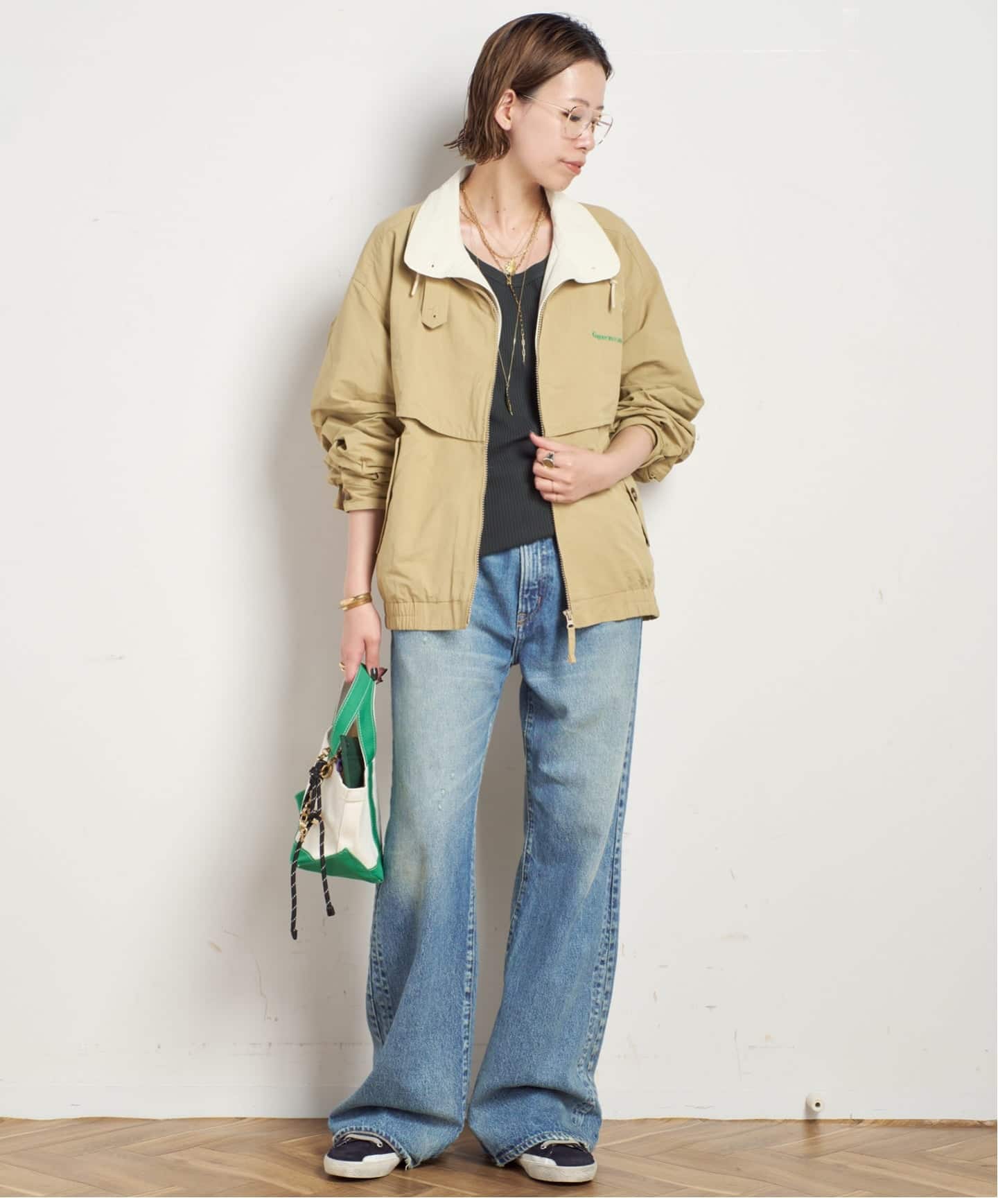 GREEN BUTTER/グリーンバター】Cotton Layered Trucker Jacket（その他