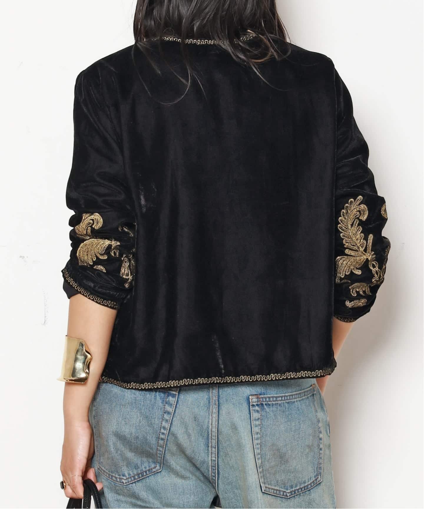 COUTURE D'ADAM/クチュールドアダム】Velvet Embroidery Jacket