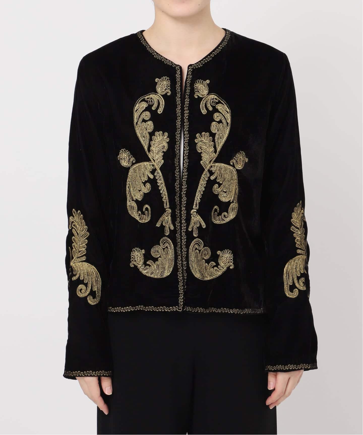 COUTURE D'ADAM/クチュールドアダム】Velvet Embroidery Jacket（ノー