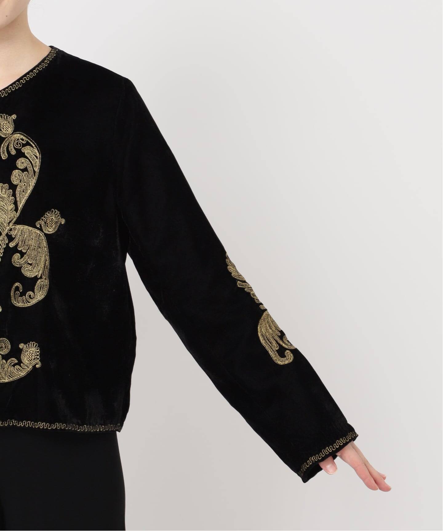 COUTURE D'ADAM/クチュールドアダム】Velvet Embroidery Jacket