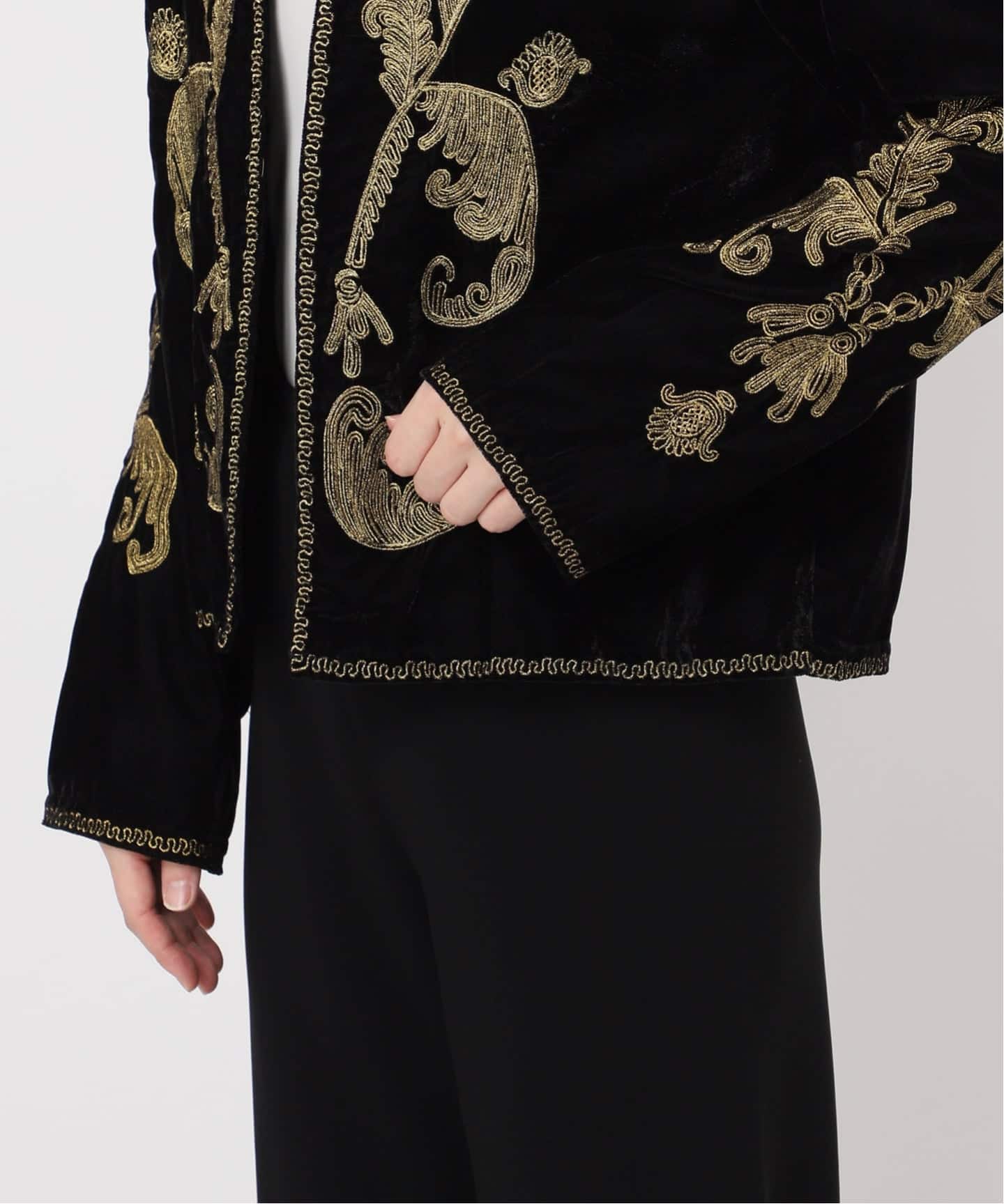 新品未使用！クチュールドアダム　Velvet Embroidery Jacket エディフィス EDIFICE COUTURE D'ADAM (クチュール ド アダム