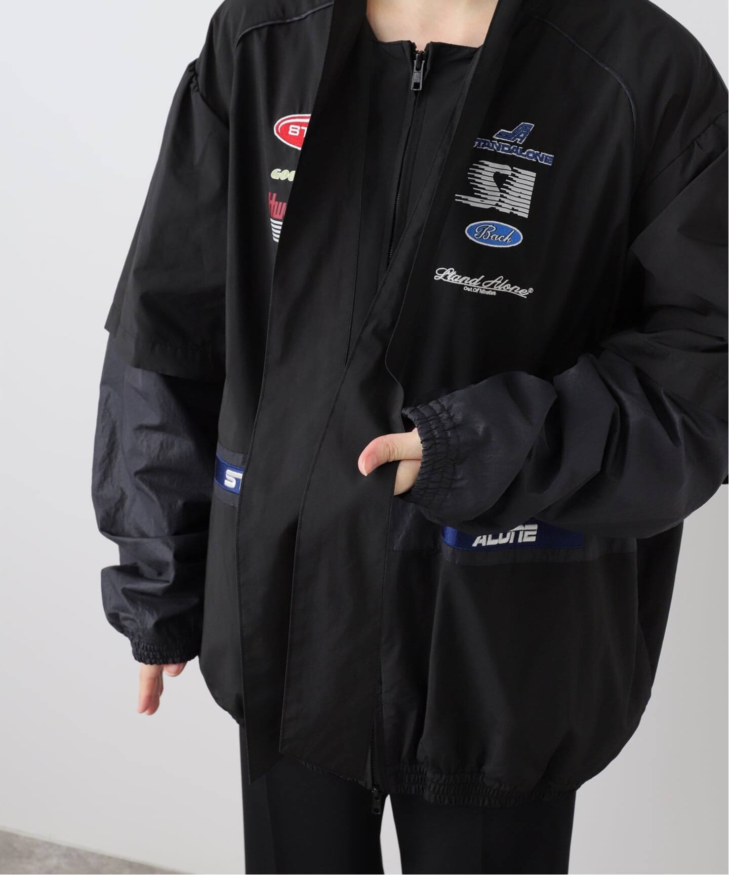StandAlone/スタンド アローン】DETACHABLE PANEL RACING JACKET