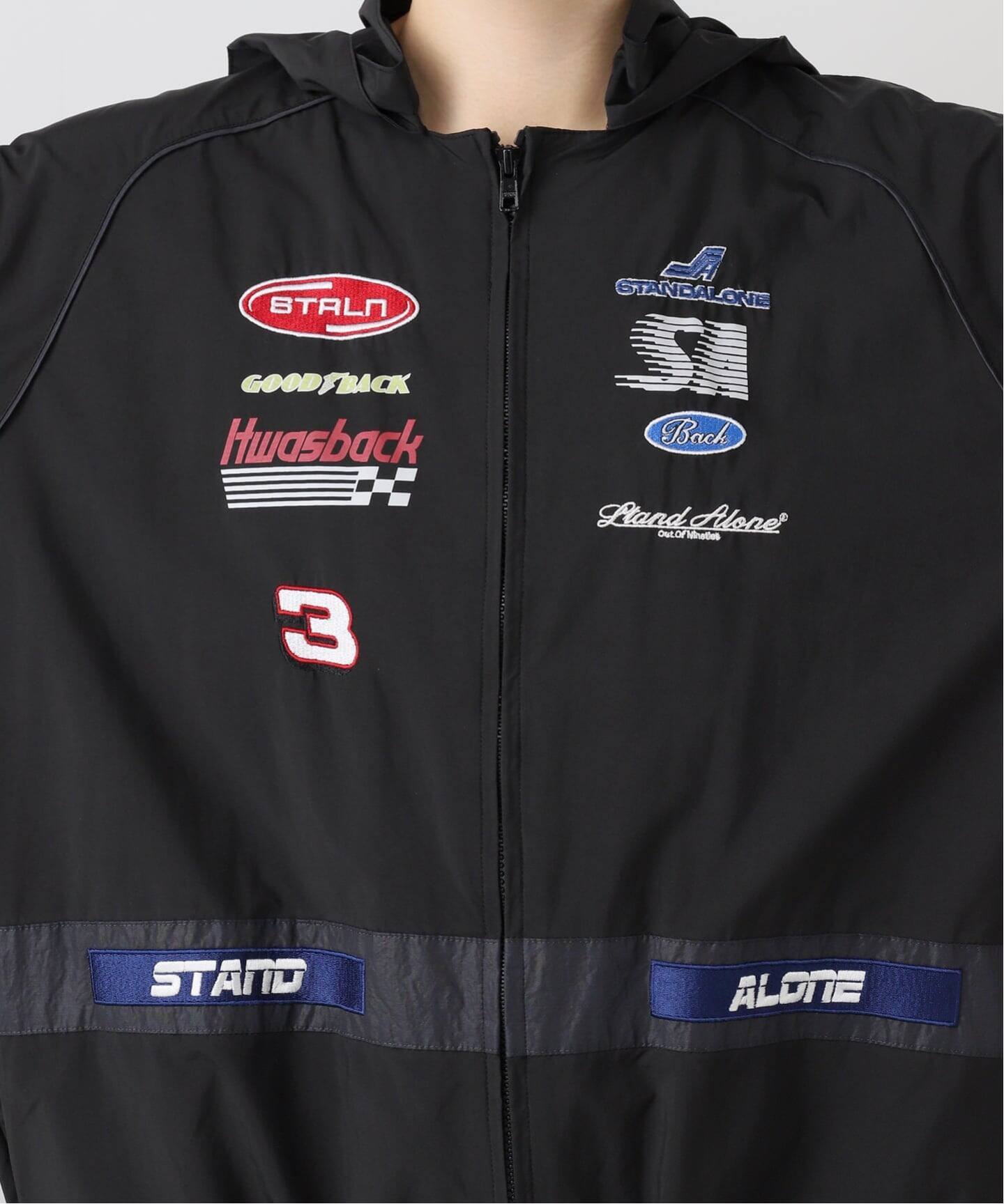 stand alone スタンドアローン　ウィンドブレーカー　ジャケット StandAlone/スタンド アローン】DETACHABLE PANEL RACING JACKET