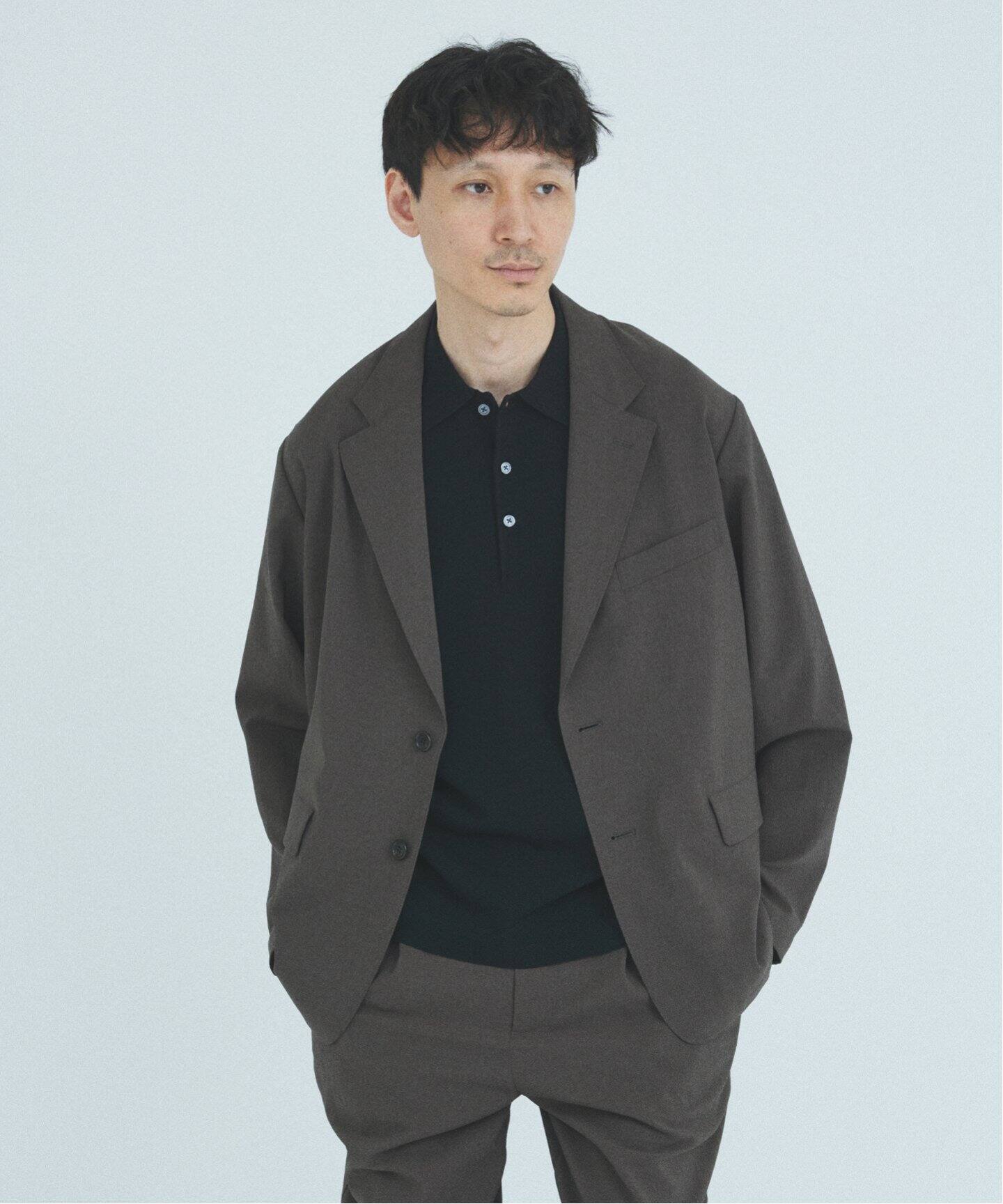 新品）吸水速乾/接触冷感EVALETシャドーチェックフィールドジャケット紺L 新品）吸水速乾/接触冷感EVALETシャドーチェックフィールド