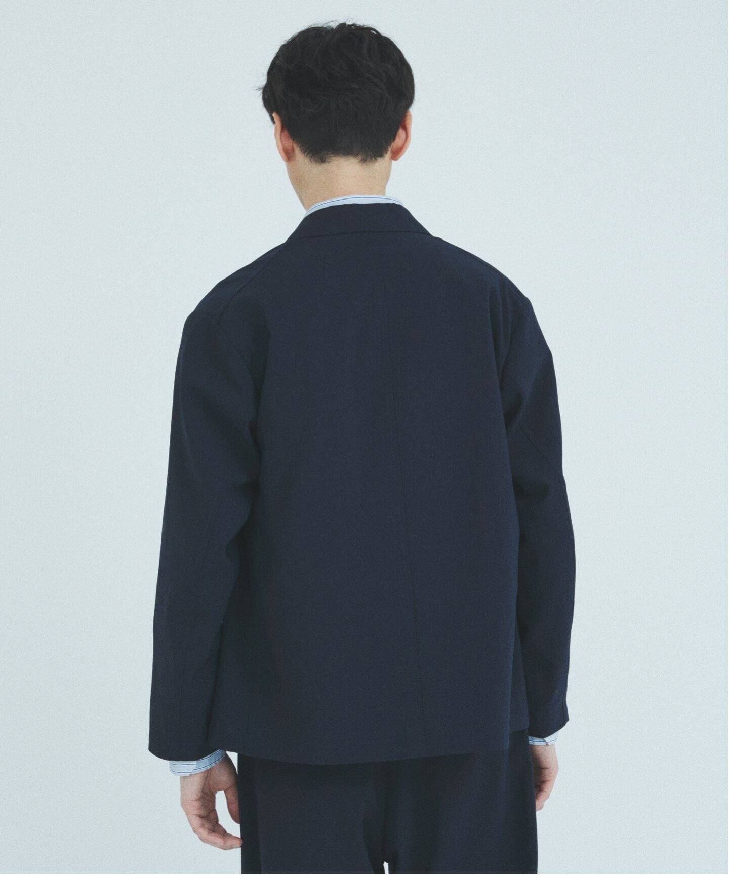 新品）吸水速乾/接触冷感EVALETシャドーチェックフィールドジャケット紺L 吸水速乾 / 接触冷感” EVALET シャドーチェック フィールド