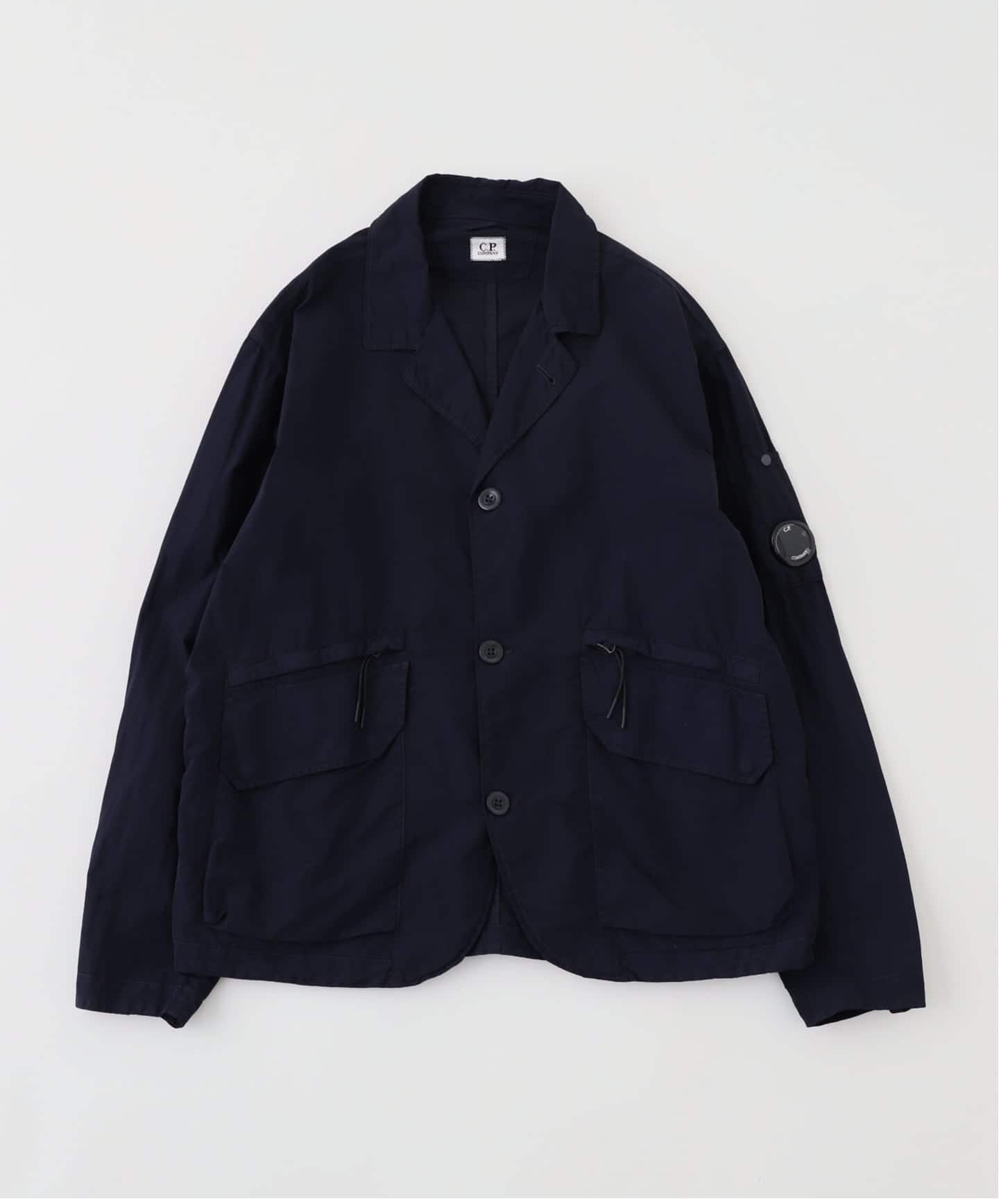 C.P. COMPANY ブラック Flatt ナイロン テーラードジャケット FLAT