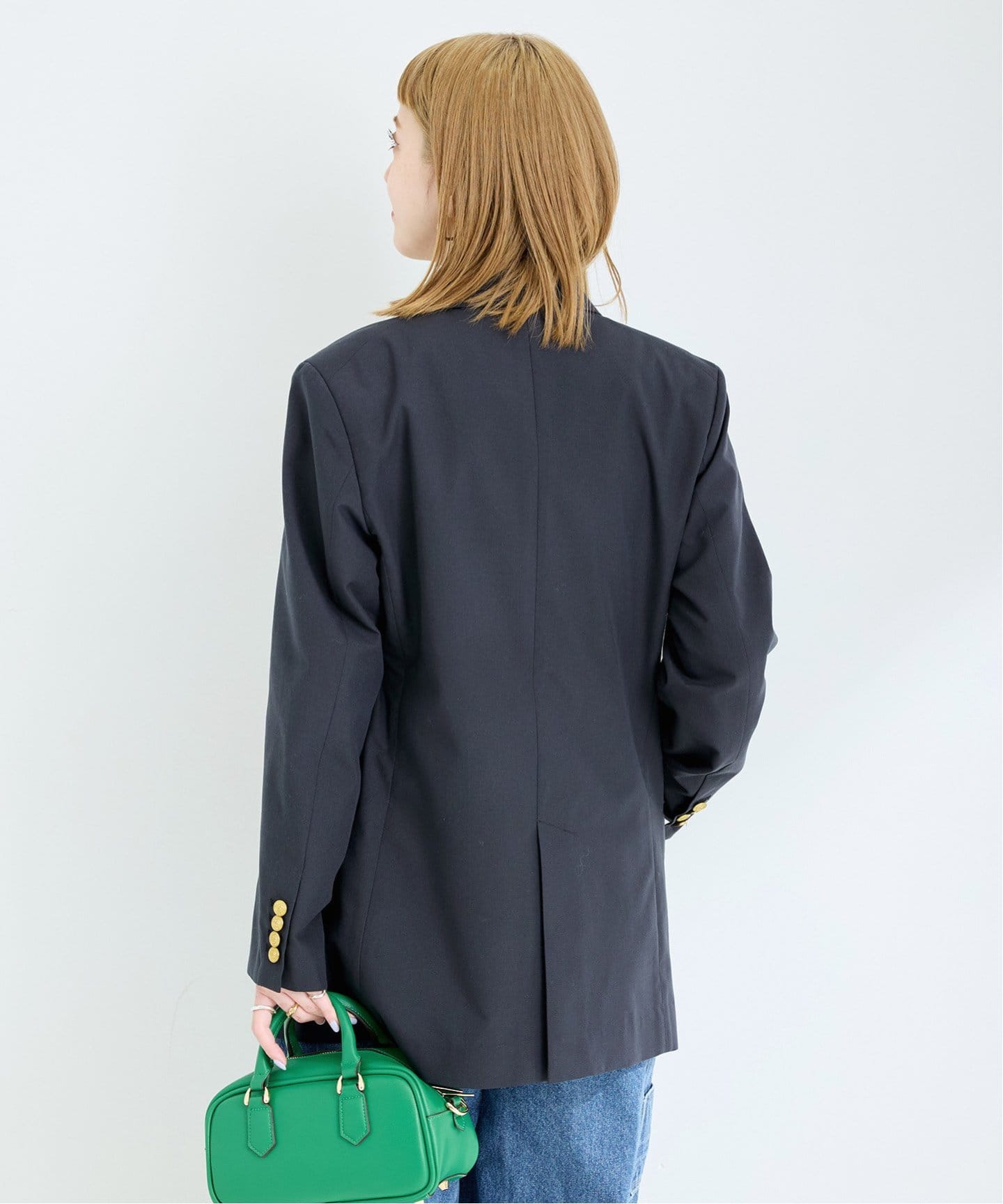 Mellow Knit ジレ ウォッシャブル メリノウール ネイビー XS(XS
