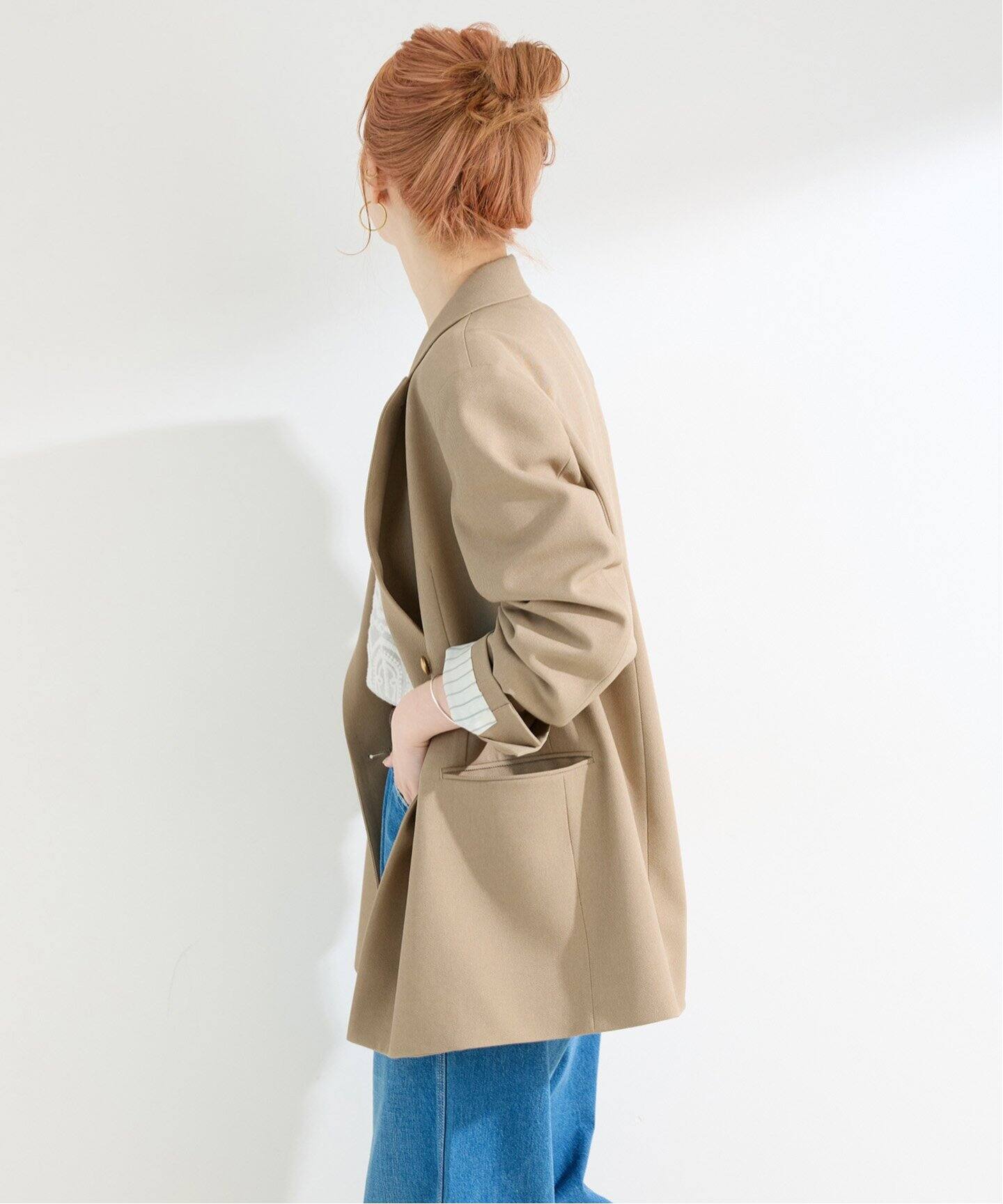 KM4K ベージュ フード付き ジャケット　サイズS JACKETS & COATS | オリジナルスノーボードウェア｜KM4K(カモシカ)