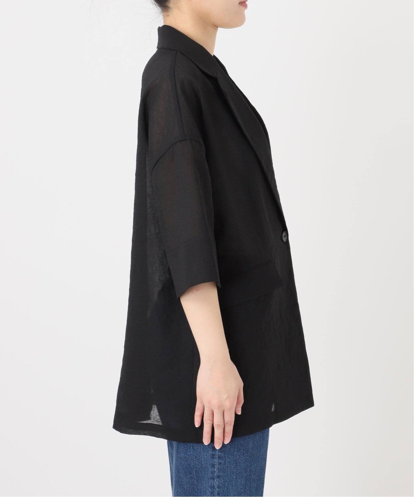 手洗い可 / ハーフスリーブジャケット（テーラードジャケット