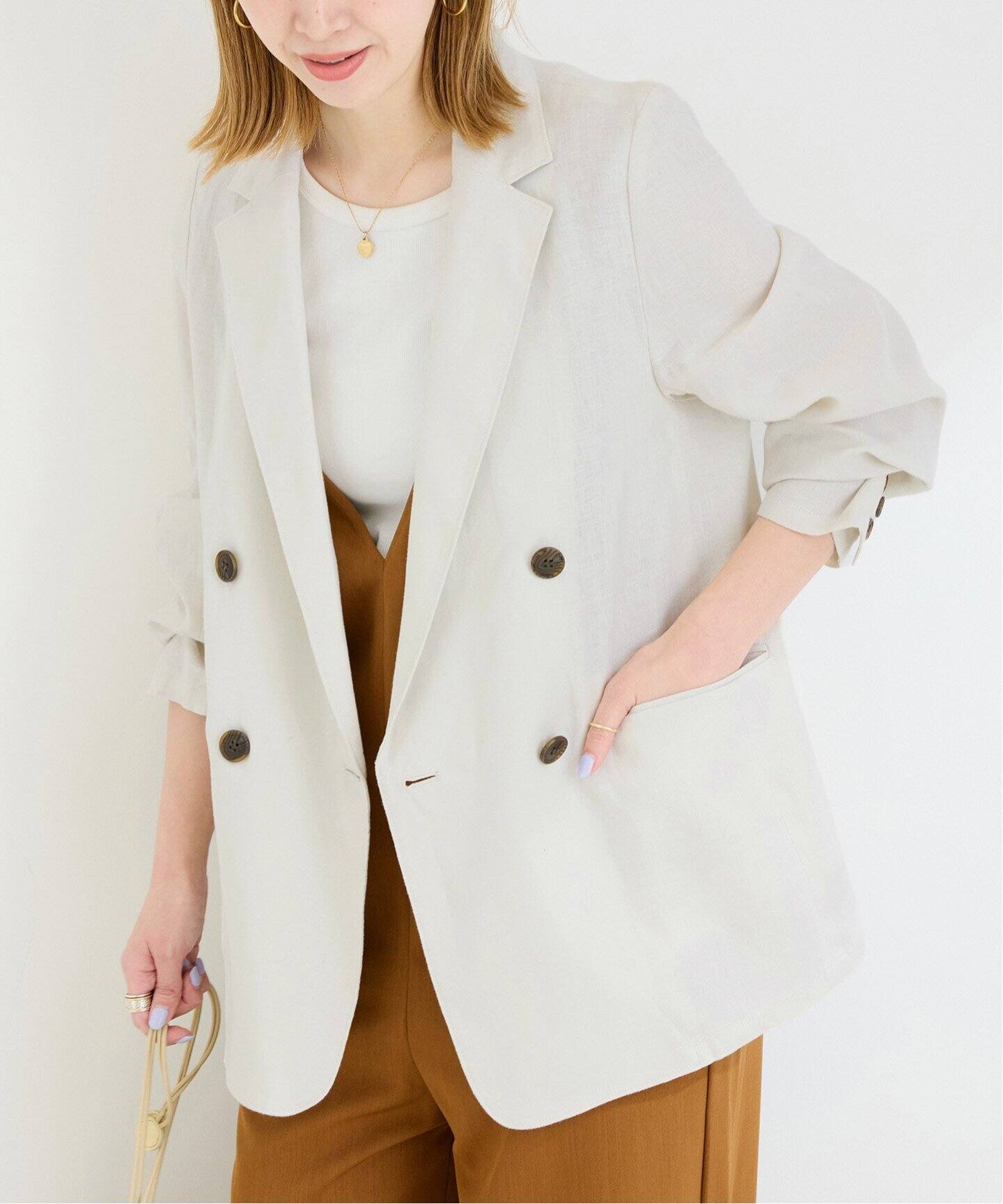 B.C STOCK フレンチリネンテーラードジャケット B.C STOCK（ベーセーストック）の「フレンチリネンテーラード