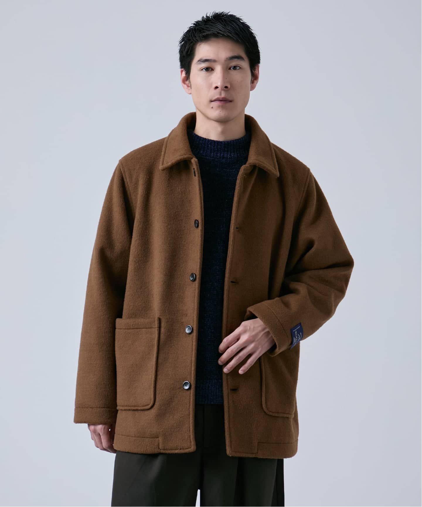 ベーセーストック（B．C STOCK）/ウールミックス ビーバーハーフコート ウールミックス ビーバーハーフコート（ステンカラーコート）｜B.C