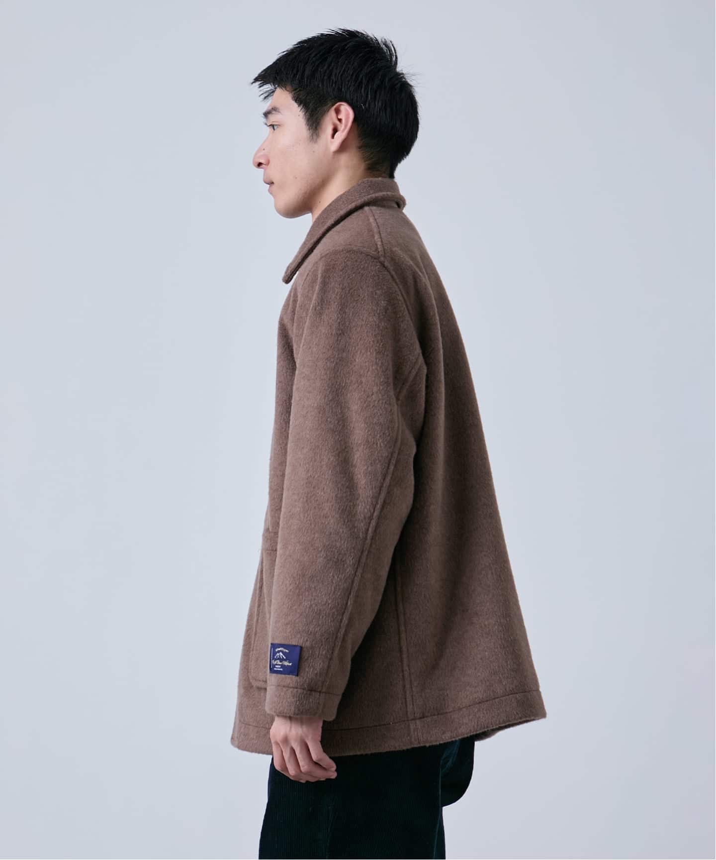 ウールミックス ビーバーハーフコート（ステンカラーコート）｜B.C