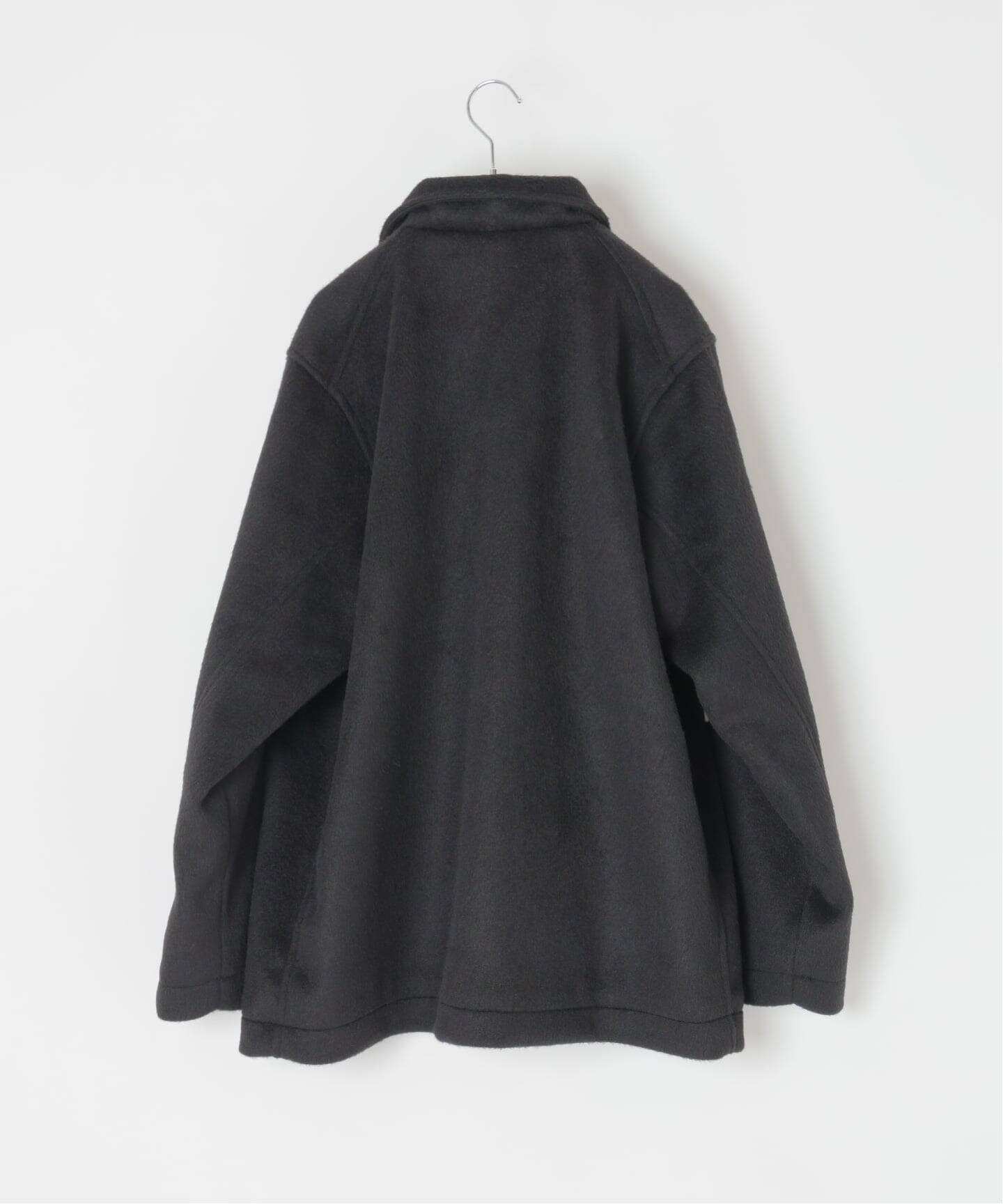 ウールミックス ビーバーハーフコート（ステンカラーコート）｜B.C