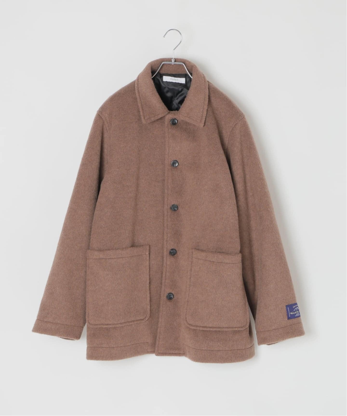 ウールミックス ビーバーハーフコート（ステンカラーコート）｜B.C