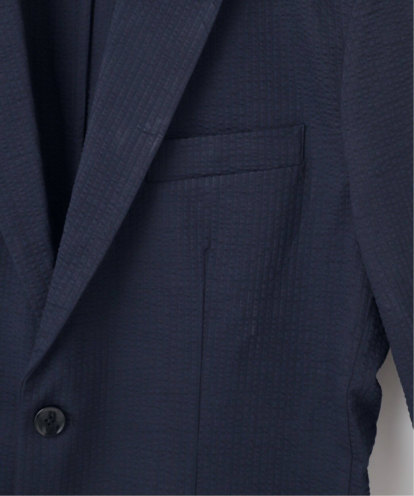 希少サイズ✨ウノピゥウ　テーラードジャケット　シアサッカー　2B ペイズリー 希少サイズ✨ウノピゥウ テーラードジャケット シアサッカー 2B