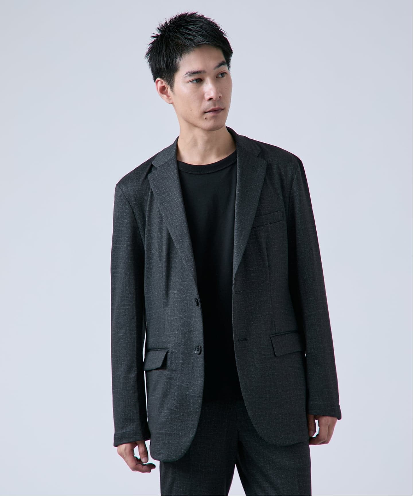 ダブルフェイスジャージージャケット（テーラードジャケット