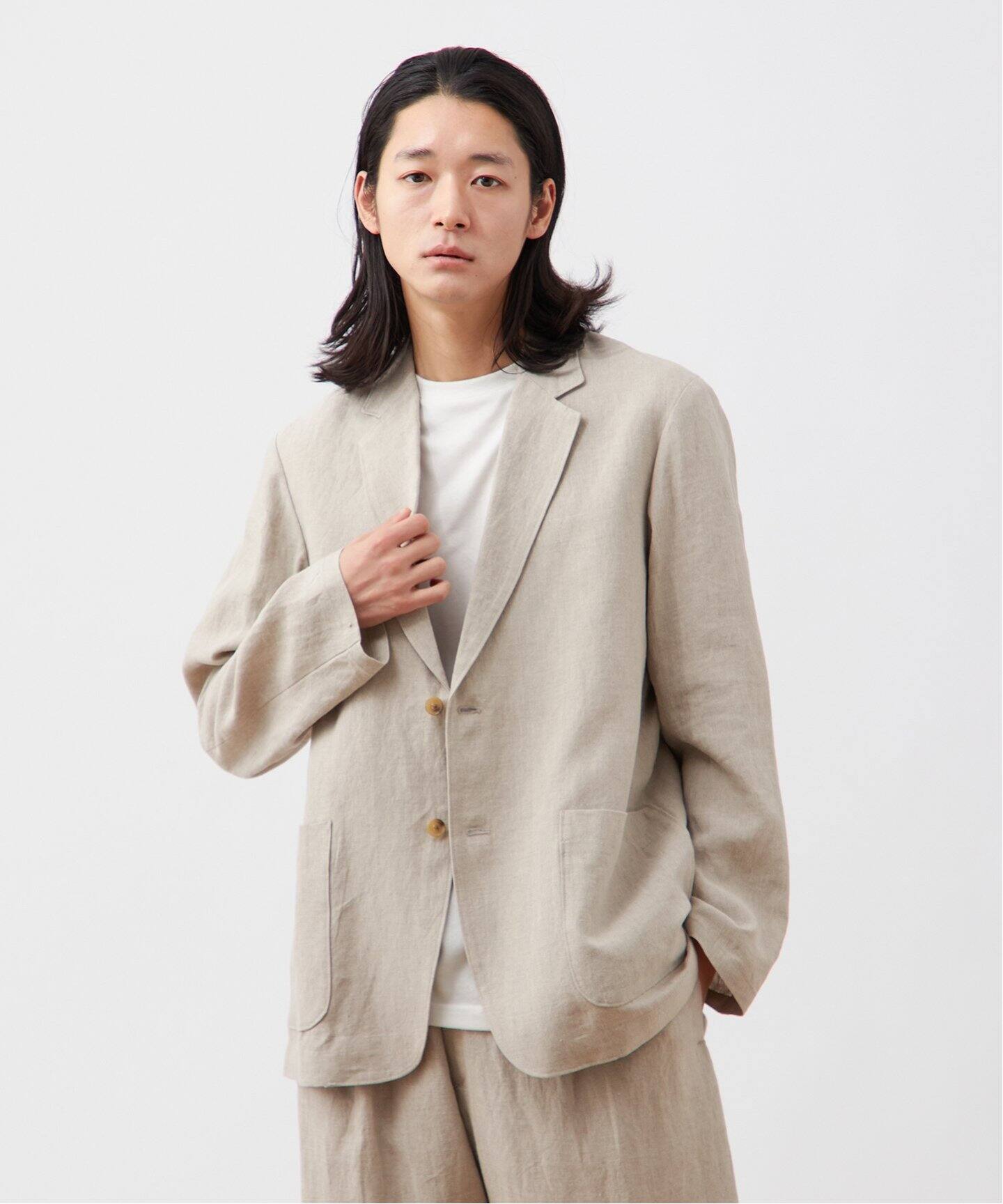 European Flax / ヨーロピアンフラックス】 リネン テーラード 