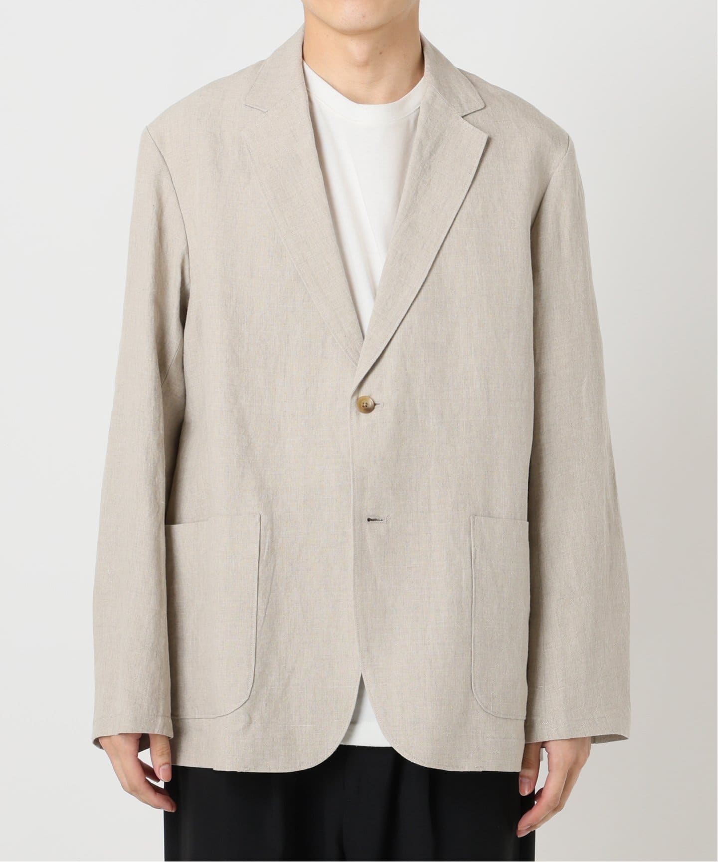 ペールジュート リネンジャケット Pale Jute Linen shirt jacket - Pale Jute