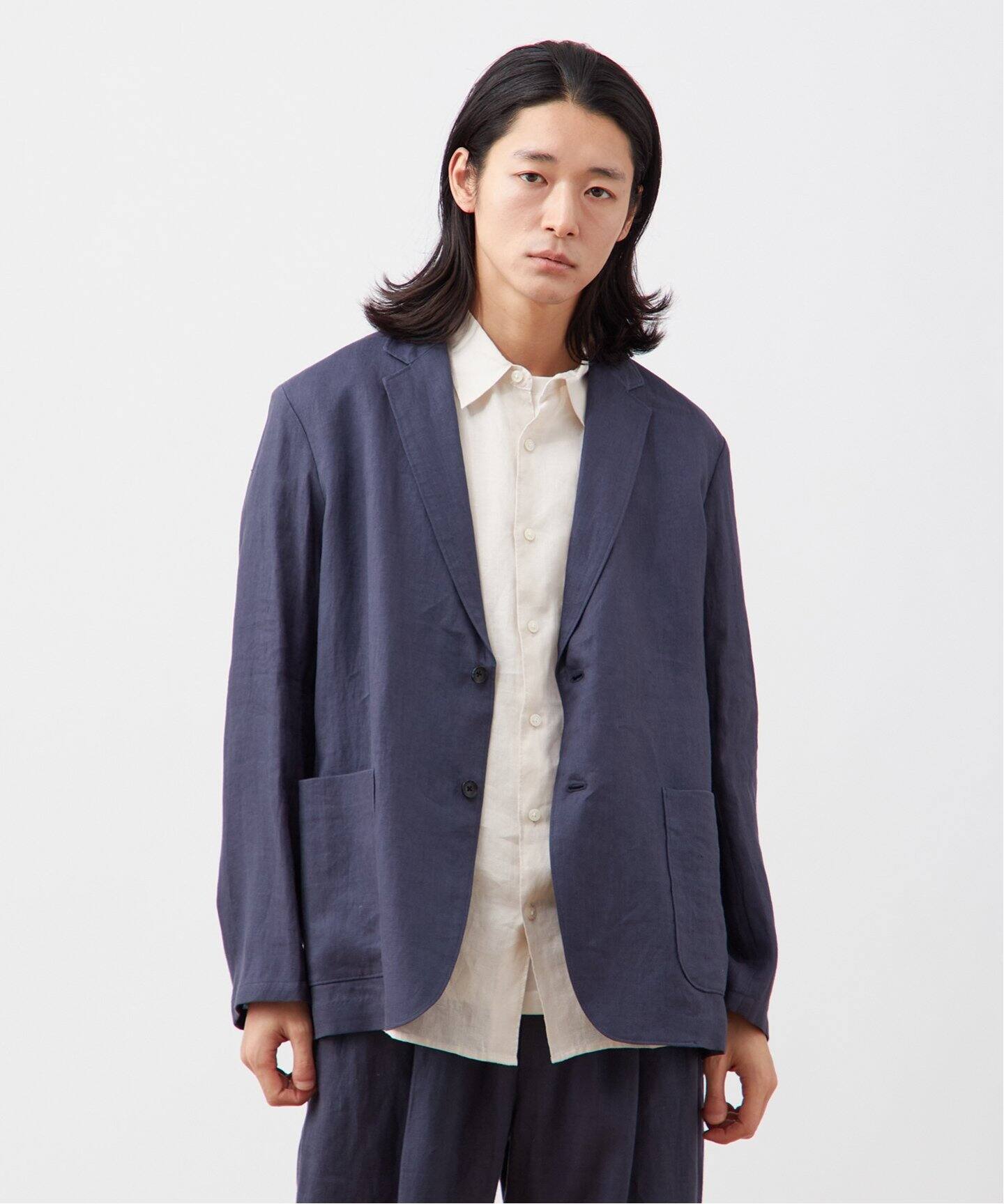 European Flax / ヨーロピアンフラックス】 リネン テーラード 