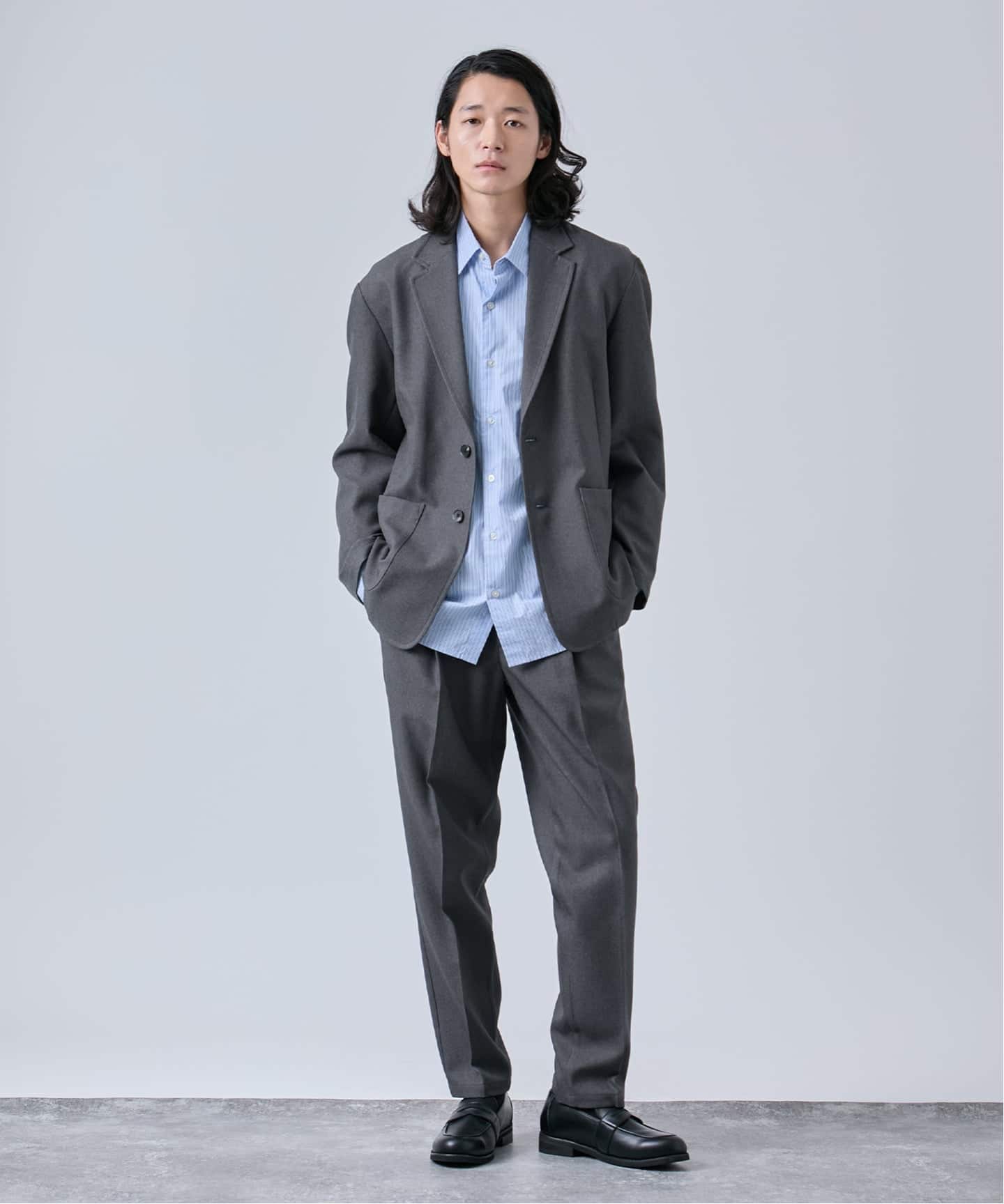 2点セット》ウールライク リラックスジャケット セットアップ（スーツ