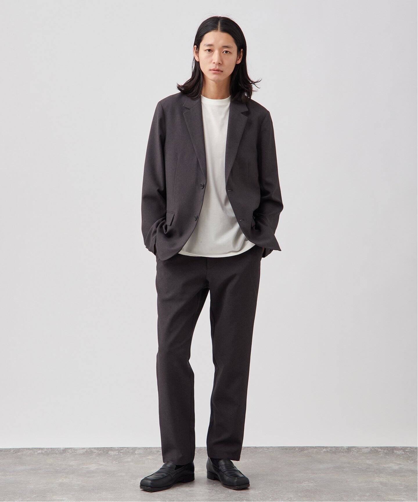 ★美品★ブリーフィング テーラードジャケット トラベル S 黒 ストレッチ EDIFICE (エディフィス) 22SS ストレッチ ポリギャバ フォーマル