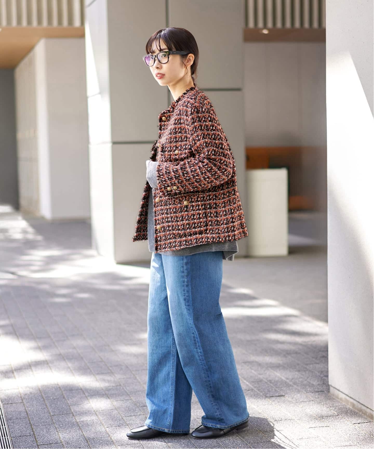 LINTONツイードジャケット（ノーカラージャケット）｜IENA（イエナ）の