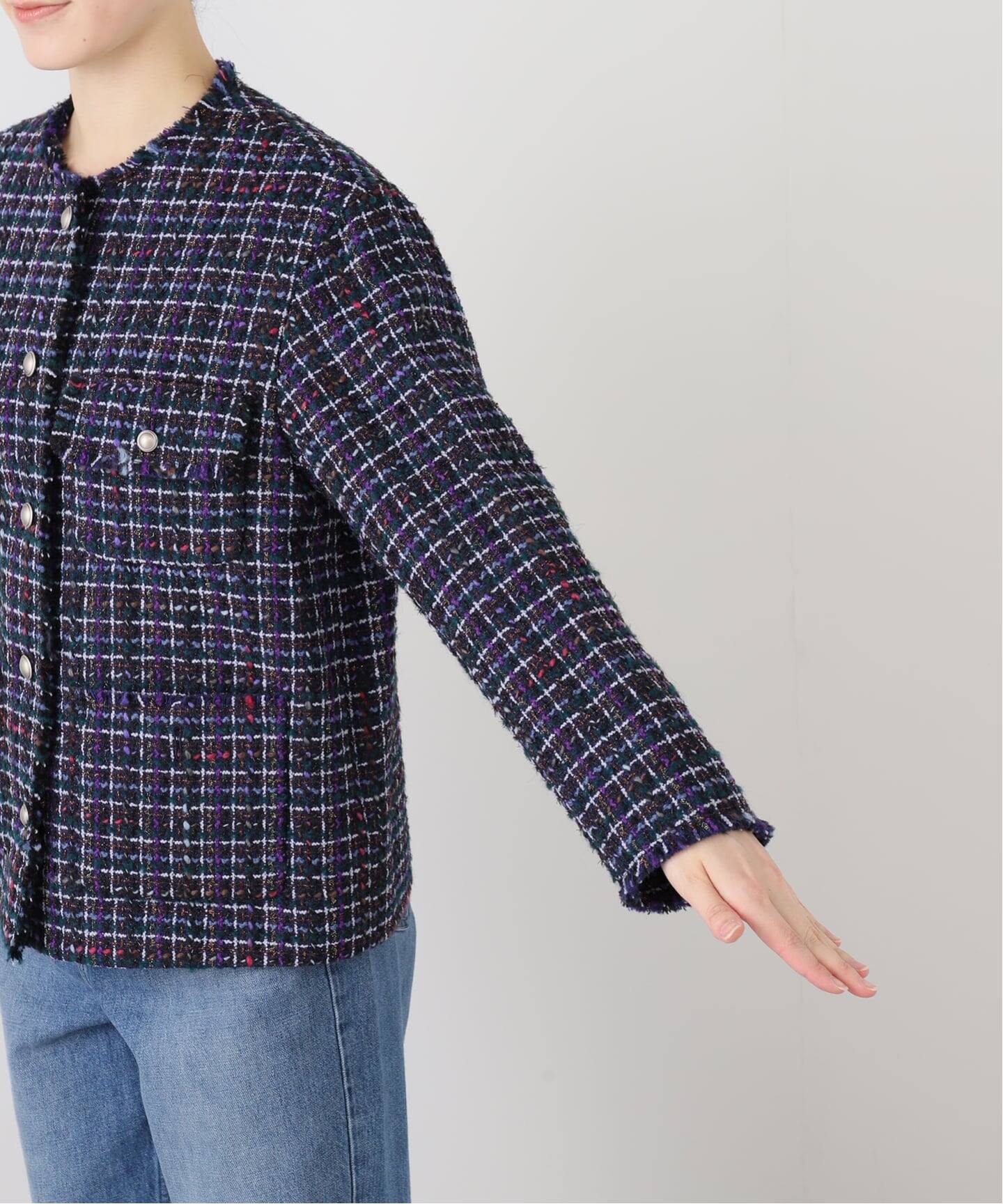 LINTONツイードジャケット（ノーカラージャケット）｜IENA（イエナ）の