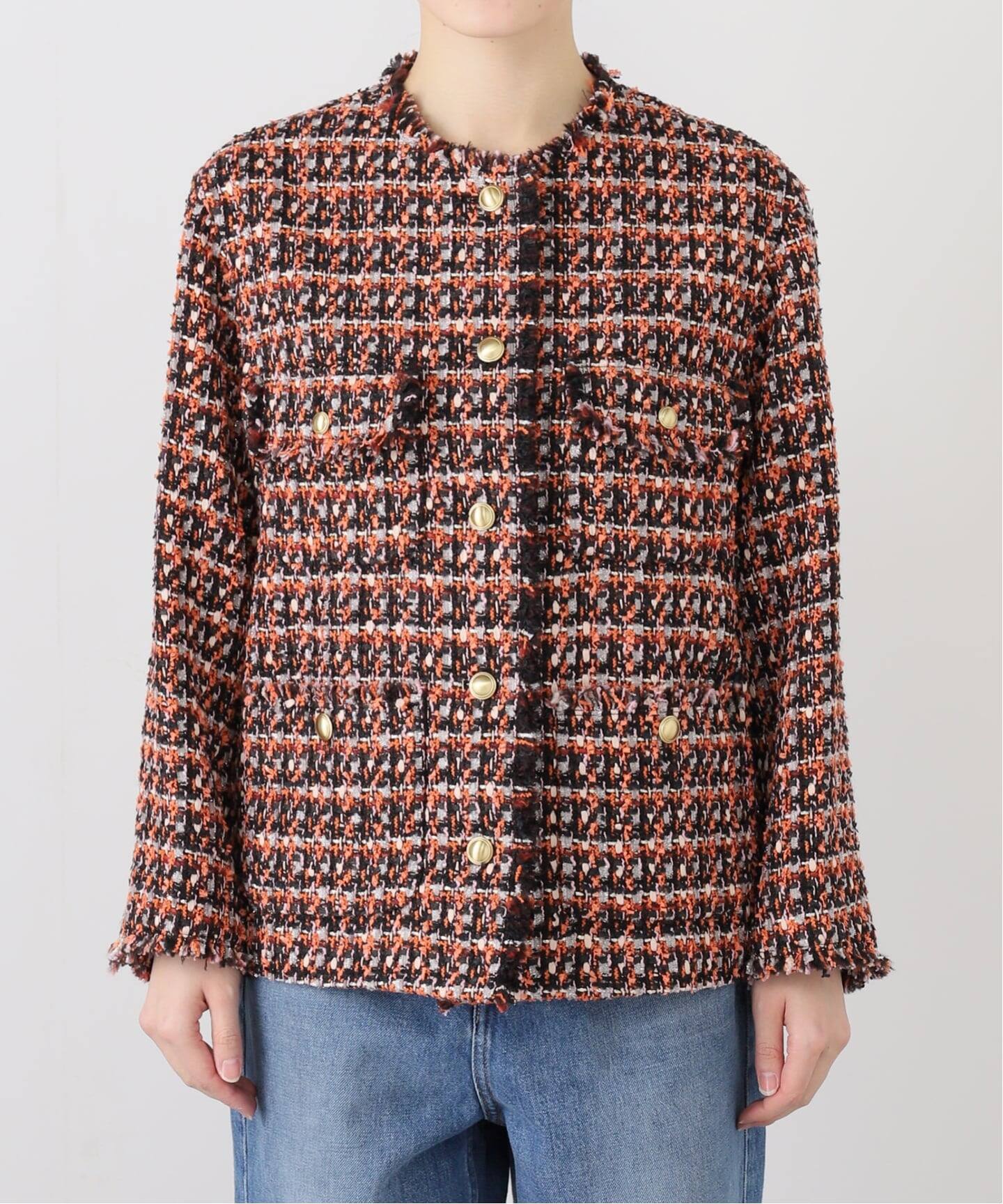 LINTONツイードジャケット（ノーカラージャケット）｜IENA（イエナ）の