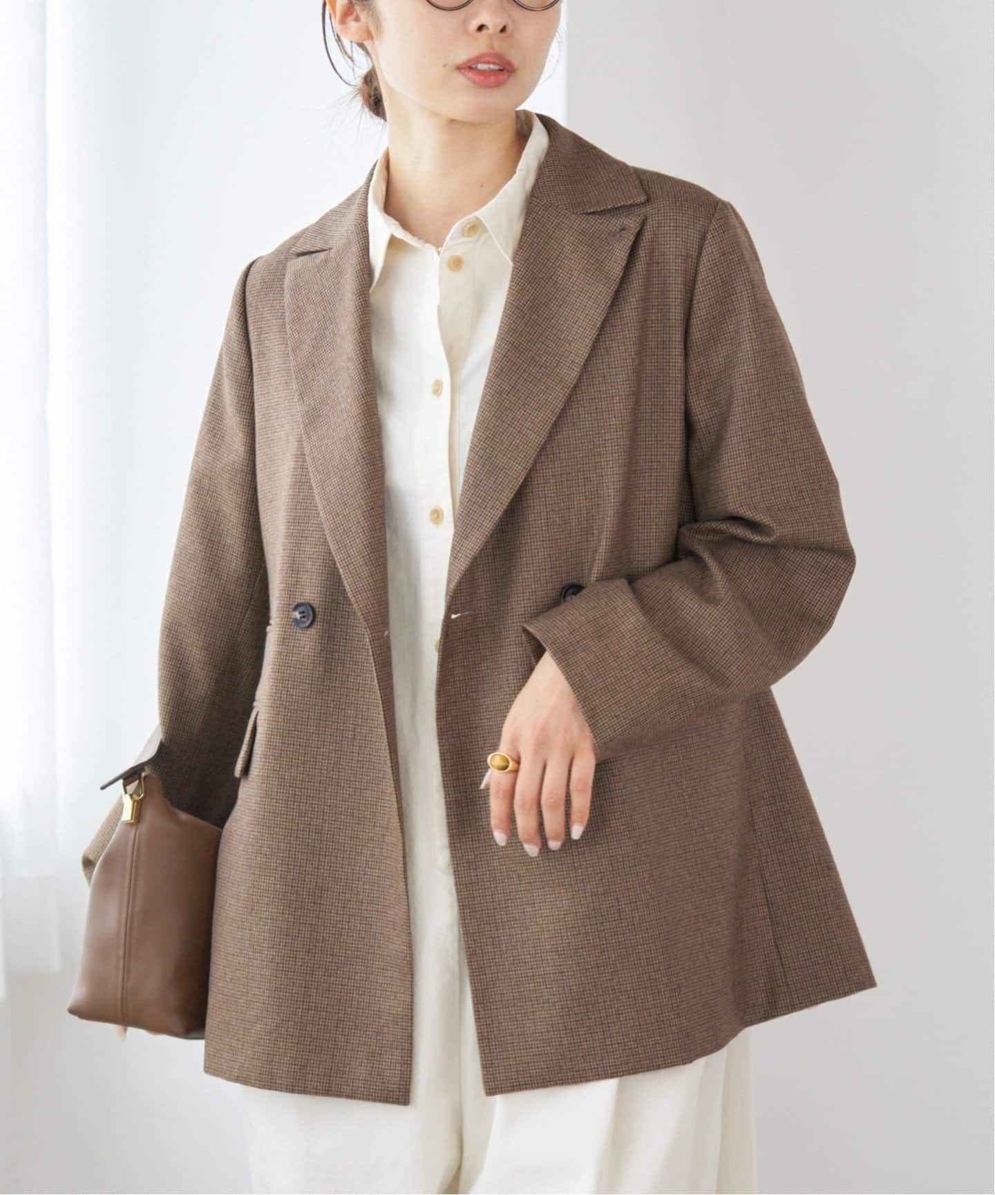 OVERCOAT　ガンクラブチェックテーラードジャケット　ブラウン系 FREAK'S STORE（フリークスストア）の「【WEB限定】ガンクラブ
