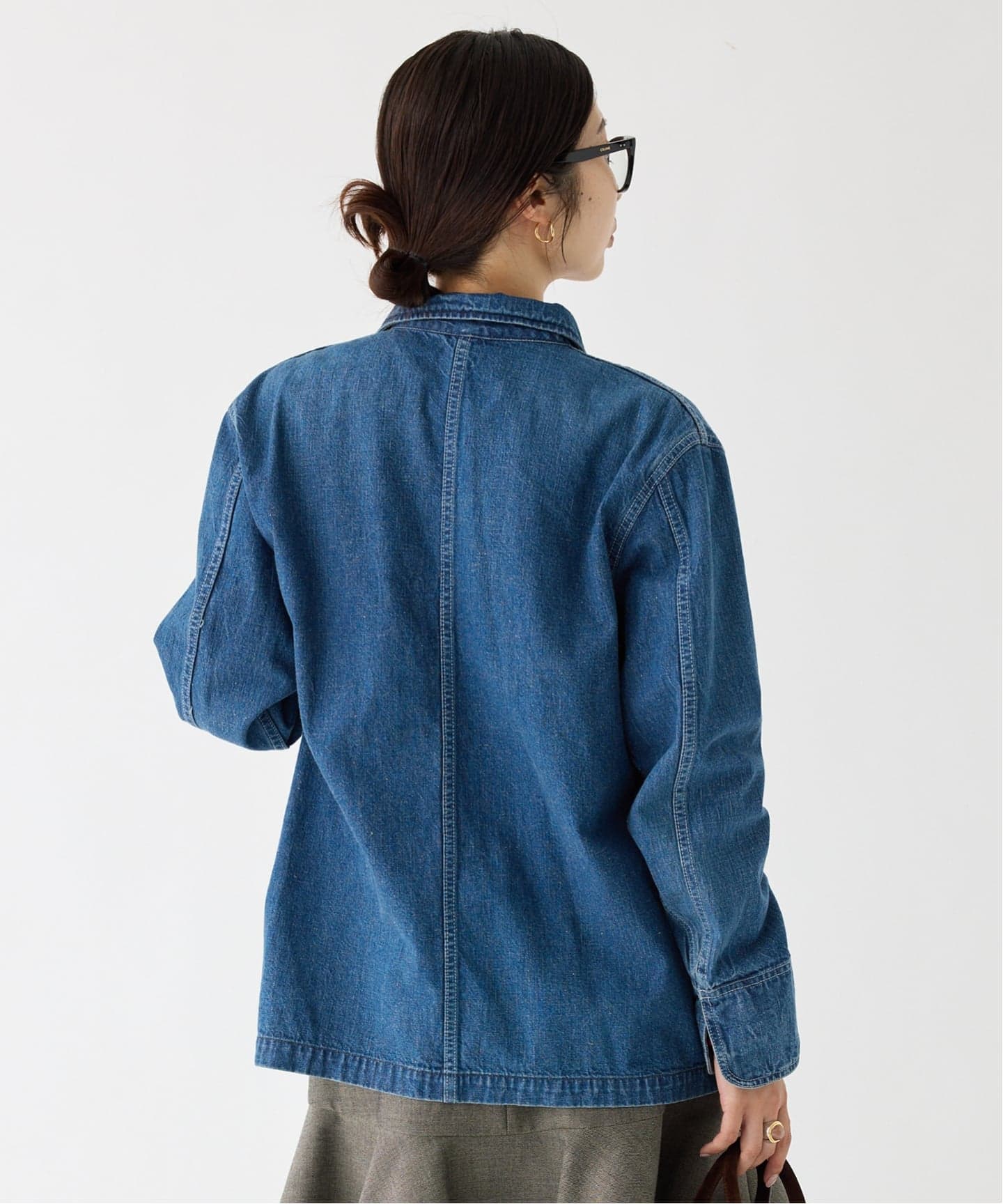 試着のみ美品 SLOB IENA デニムカバーオール ブルー 試着のみ美品 SLOB IENA デニムカバーオール ブルー デニム