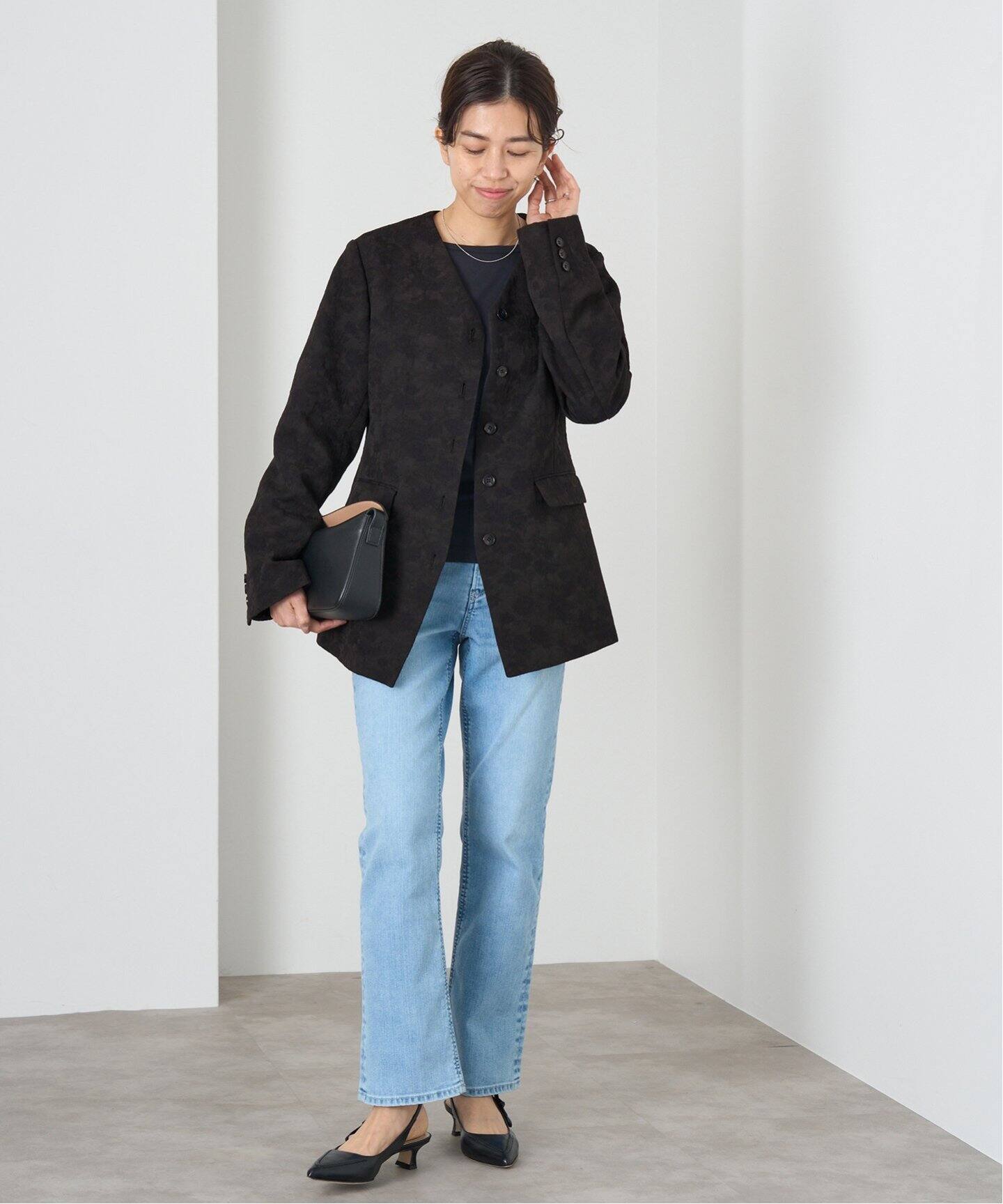 良品 クリーニング済み 22SS IENA イエナ Marin Tweed ジャケット.S 金 