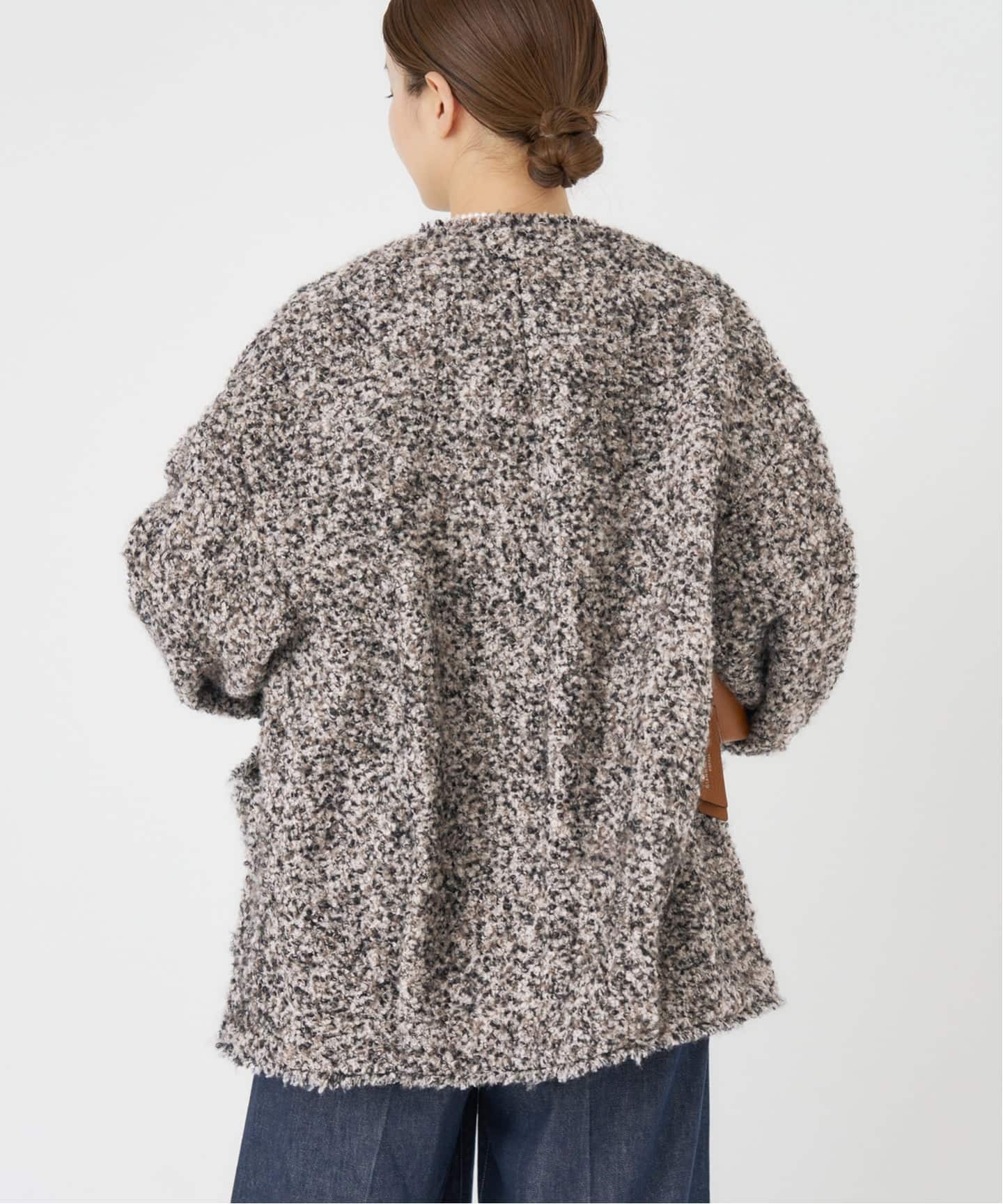 新品未開封＊iena＊2025AW＊ループヤーンノーカラージャケットコート ループヤーンノーカラージャケットコート（ノーカラージャケット