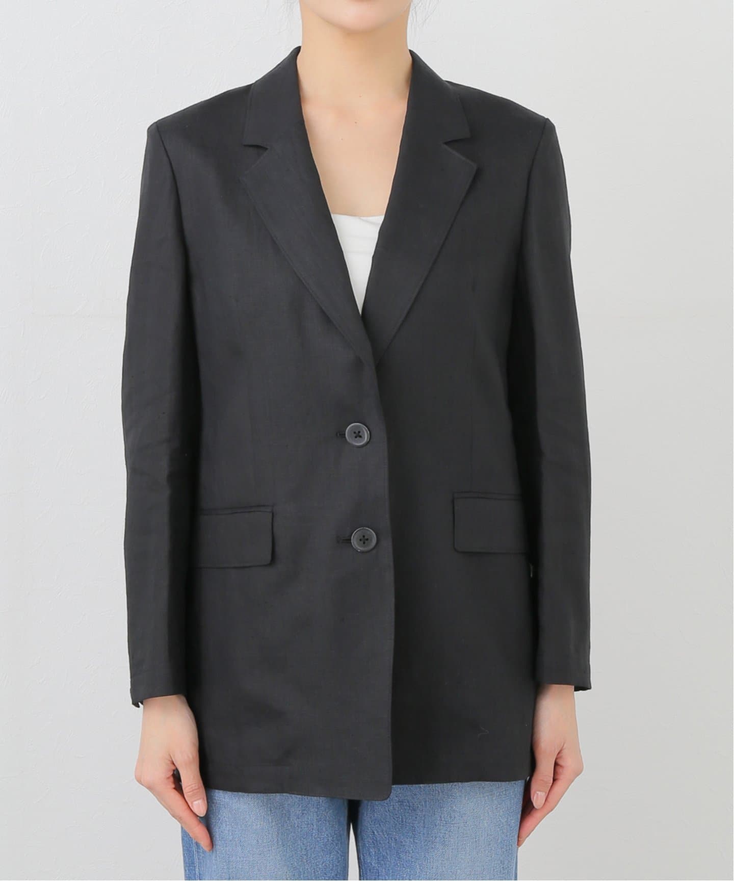 ⭐︎タグ付き未使用品⭐︎【IENA】ウォッシャブルソフトリネン2Bジャケット38 追加》ウォッシャブル ソフトリネン2Bジャケット（テーラード