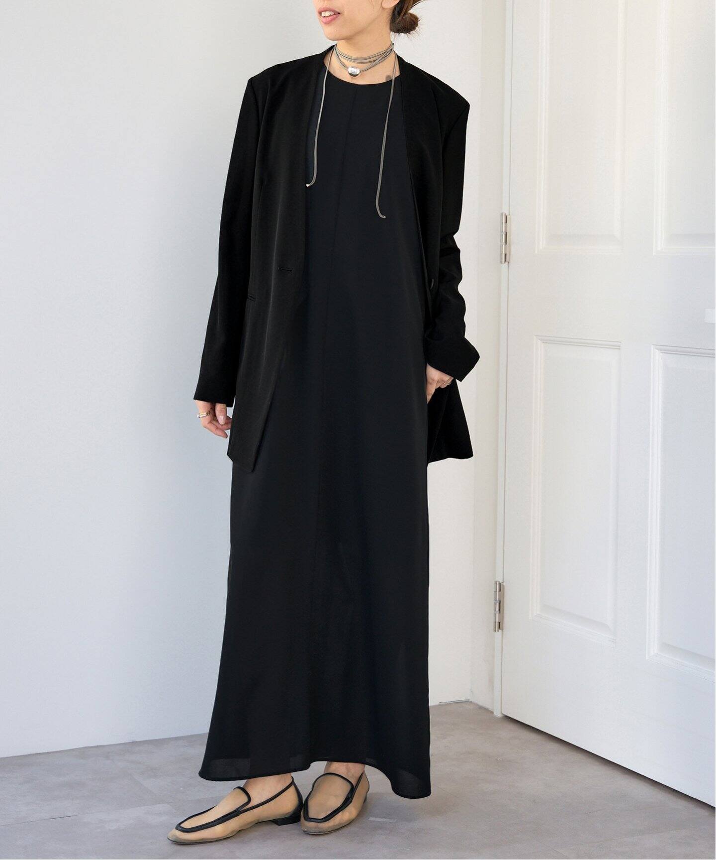 IÉNA ノーカラージャケット IENA イエナ ウェザーノーカラージャケット カーキ F