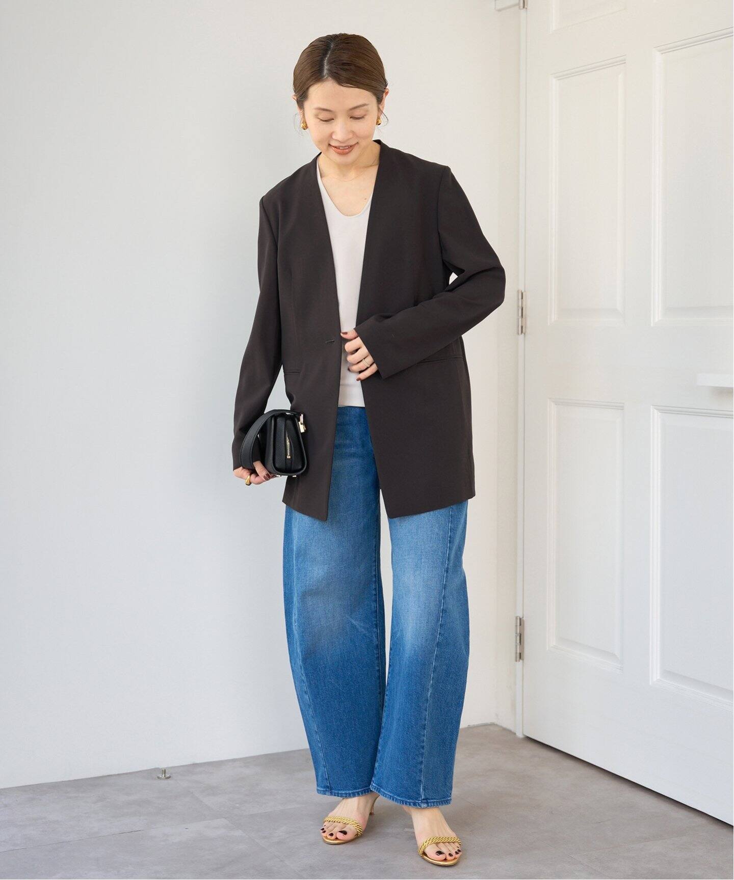 ドライトロ ノーカラージャケット（ノーカラージャケット）｜IENA