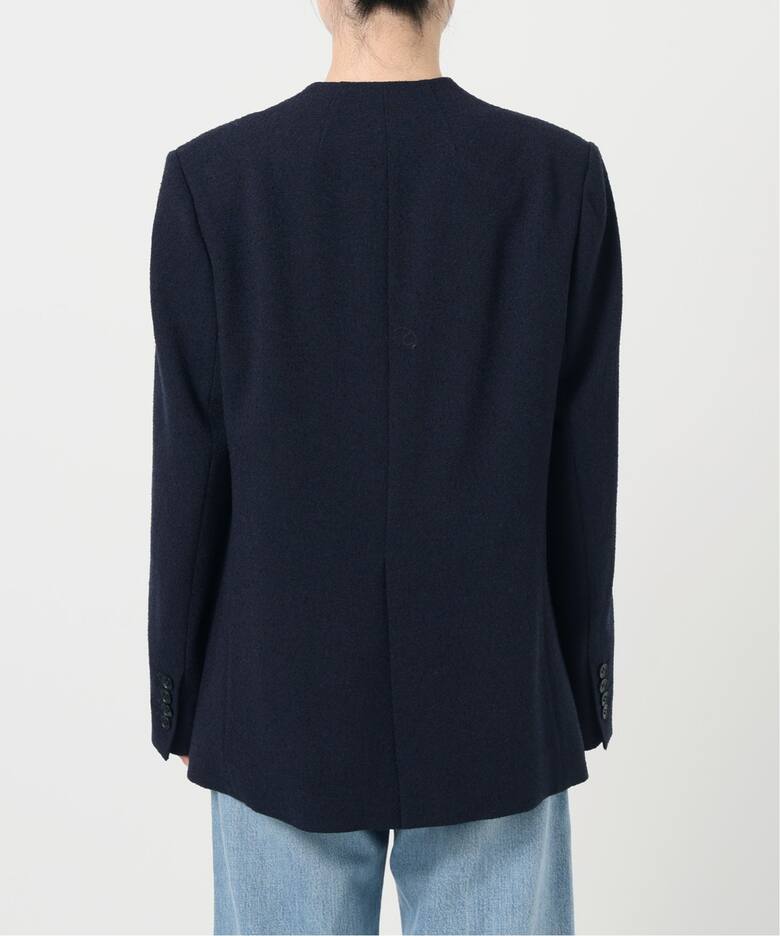 ＆NAVY ノーカラーツイードジャケット（ノーカラージャケット）｜IENA  