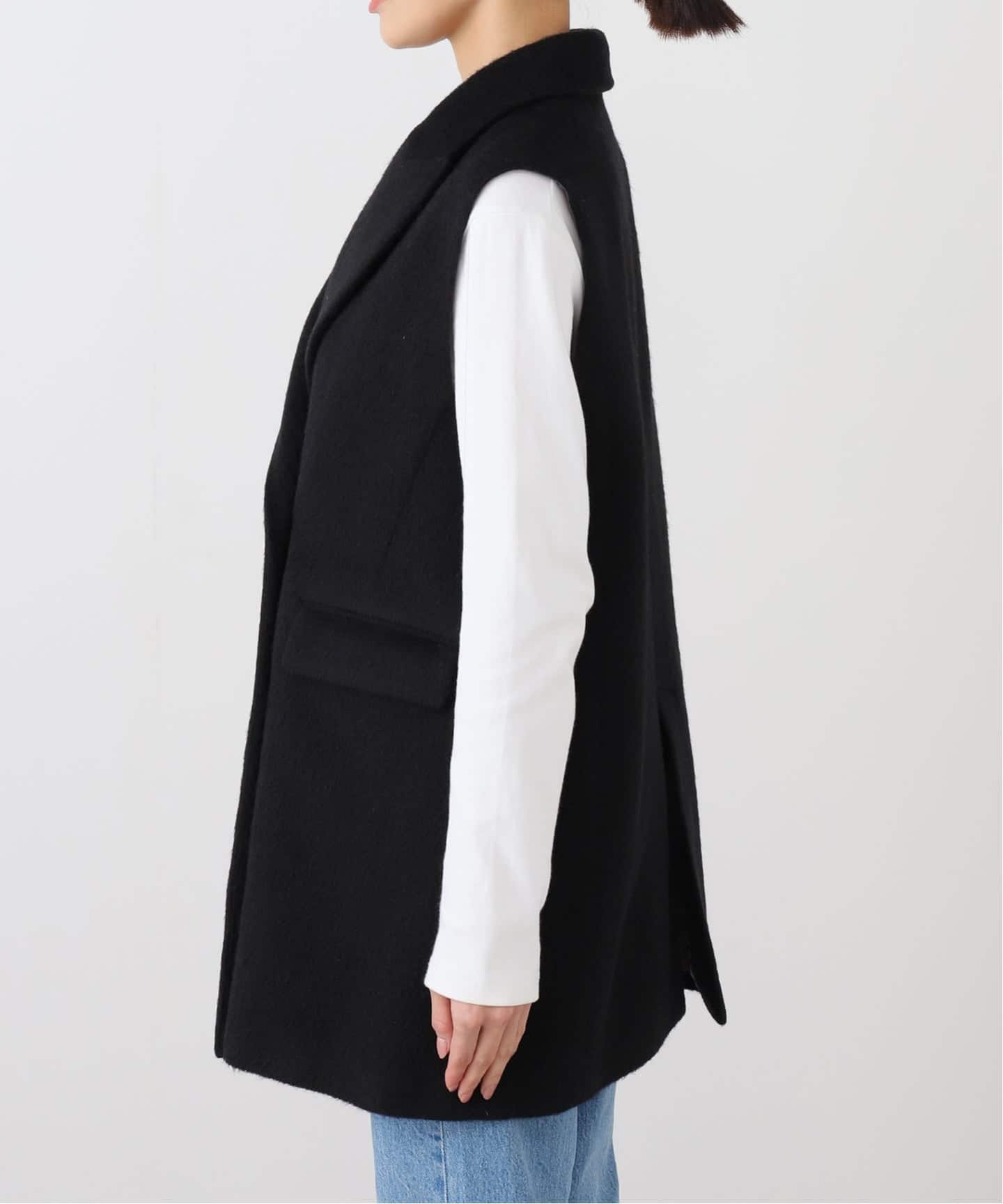 モヘヤ混シャギーテーラードベスト（ジレ）｜IENA（イエナ）の通販