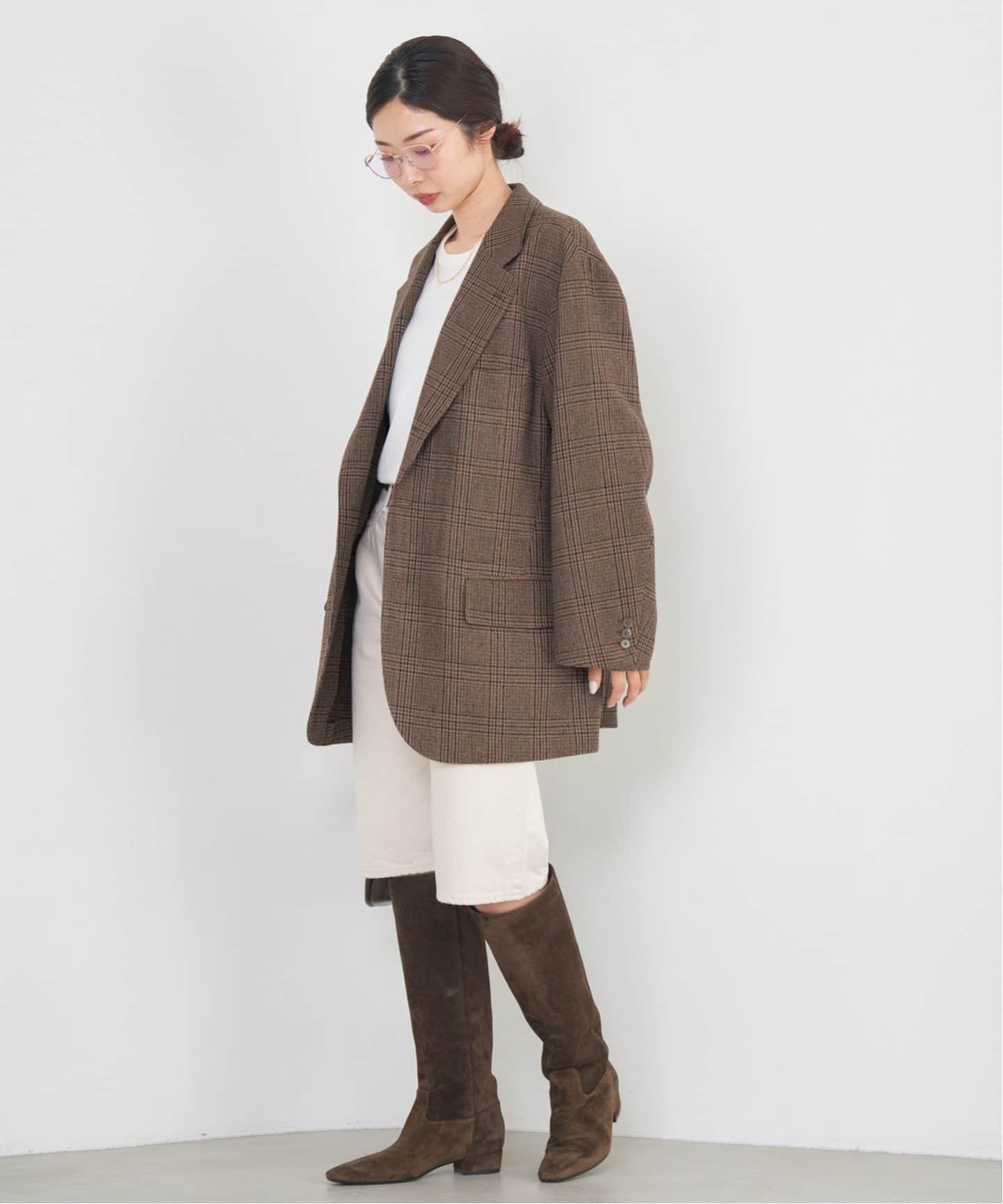 クチュール ド アダム oversize gunclub check ジャケット セール】COUTURE D'ADAM(クチュール ド アダム) Aged Sack JK