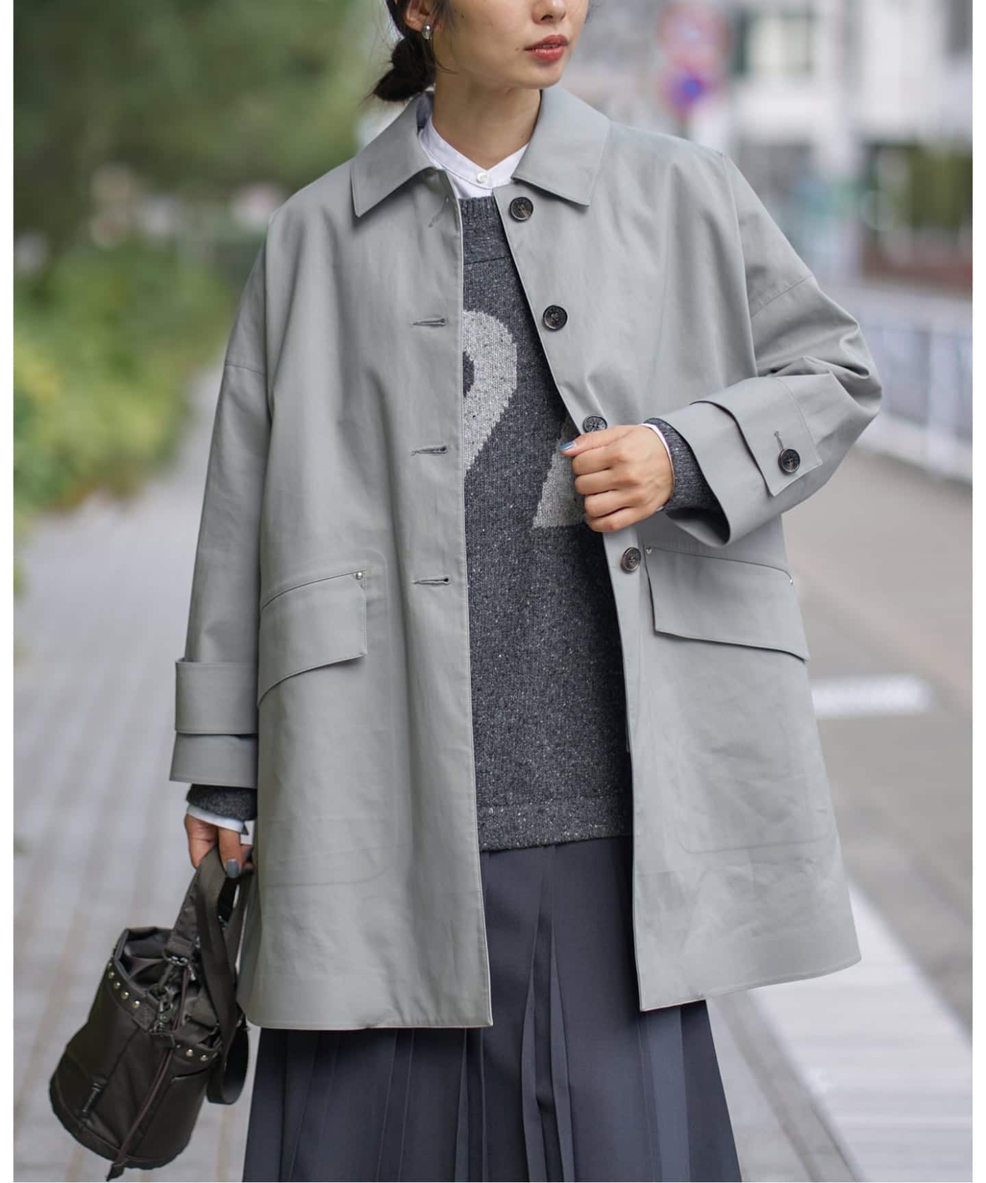 MACKINTOSH グレー ハンビーコート MACKINTOSH/マッキントッシュ HUMBIE コート L252AP1186DMID（ステン