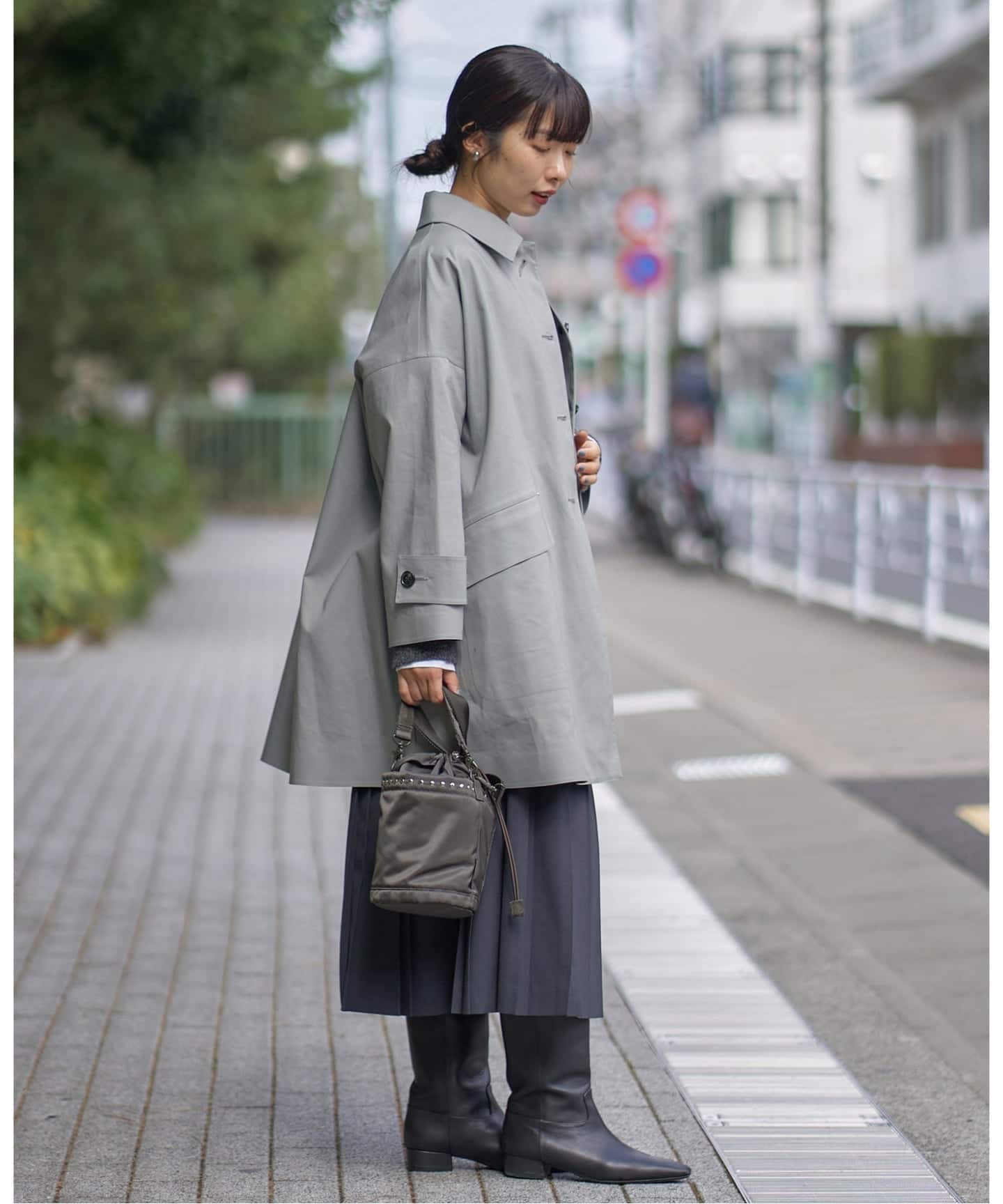 MACKINTOSH グレー ハンビーコート MACKINTOSH/マッキントッシュ HUMBIE コート L252AP1186DMID（ステン