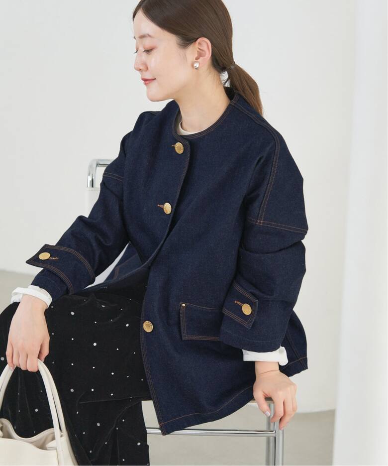 MACKINTOSH/マッキントッシュ 別注 HUMBIE DENIM JACKET ノーカラー 