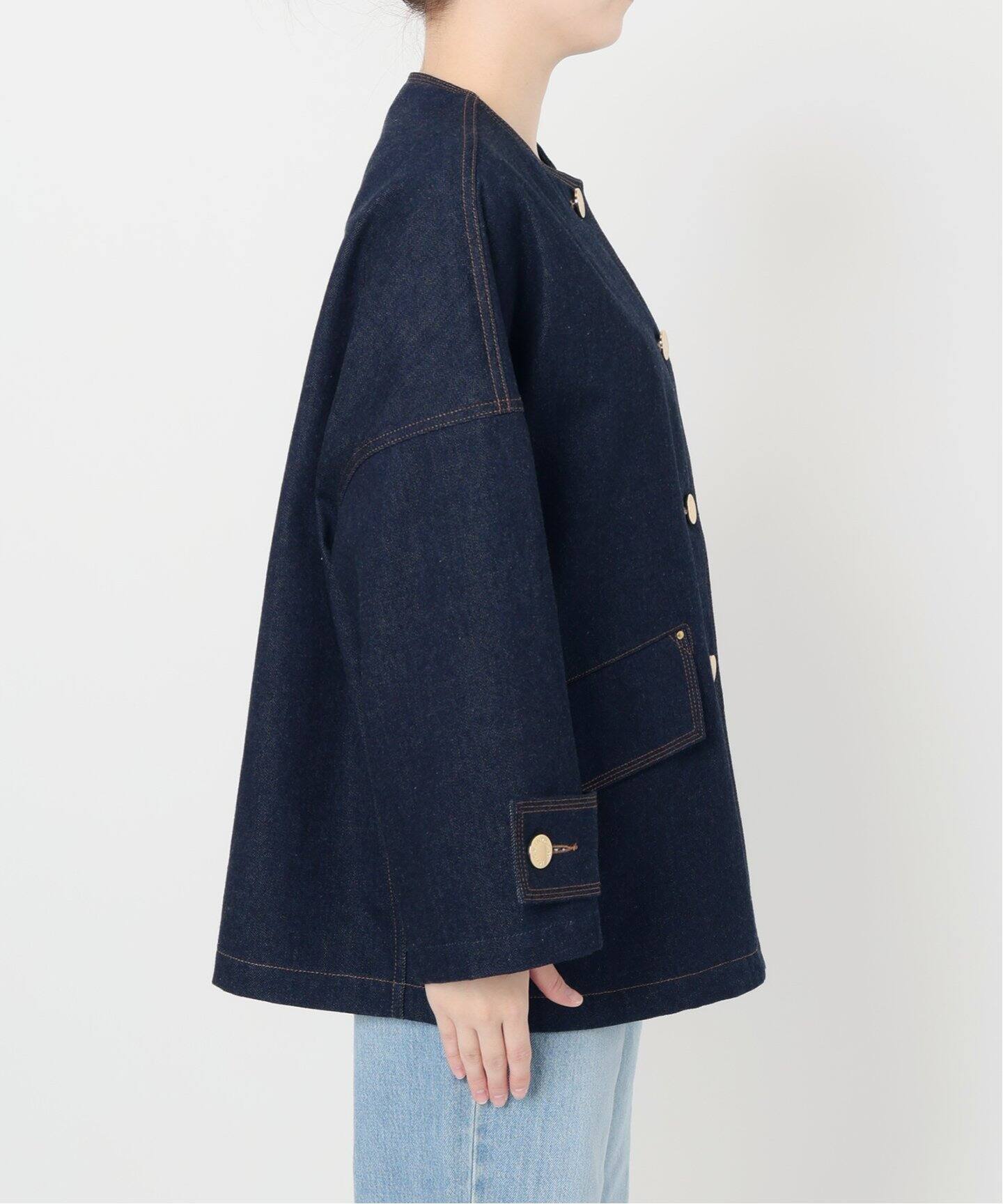 MACKINTOSH IENA別注 HUMBIE ネイビー MACKINTOSH/マッキントッシュ 別注 HUMBIE ステンカラーショート