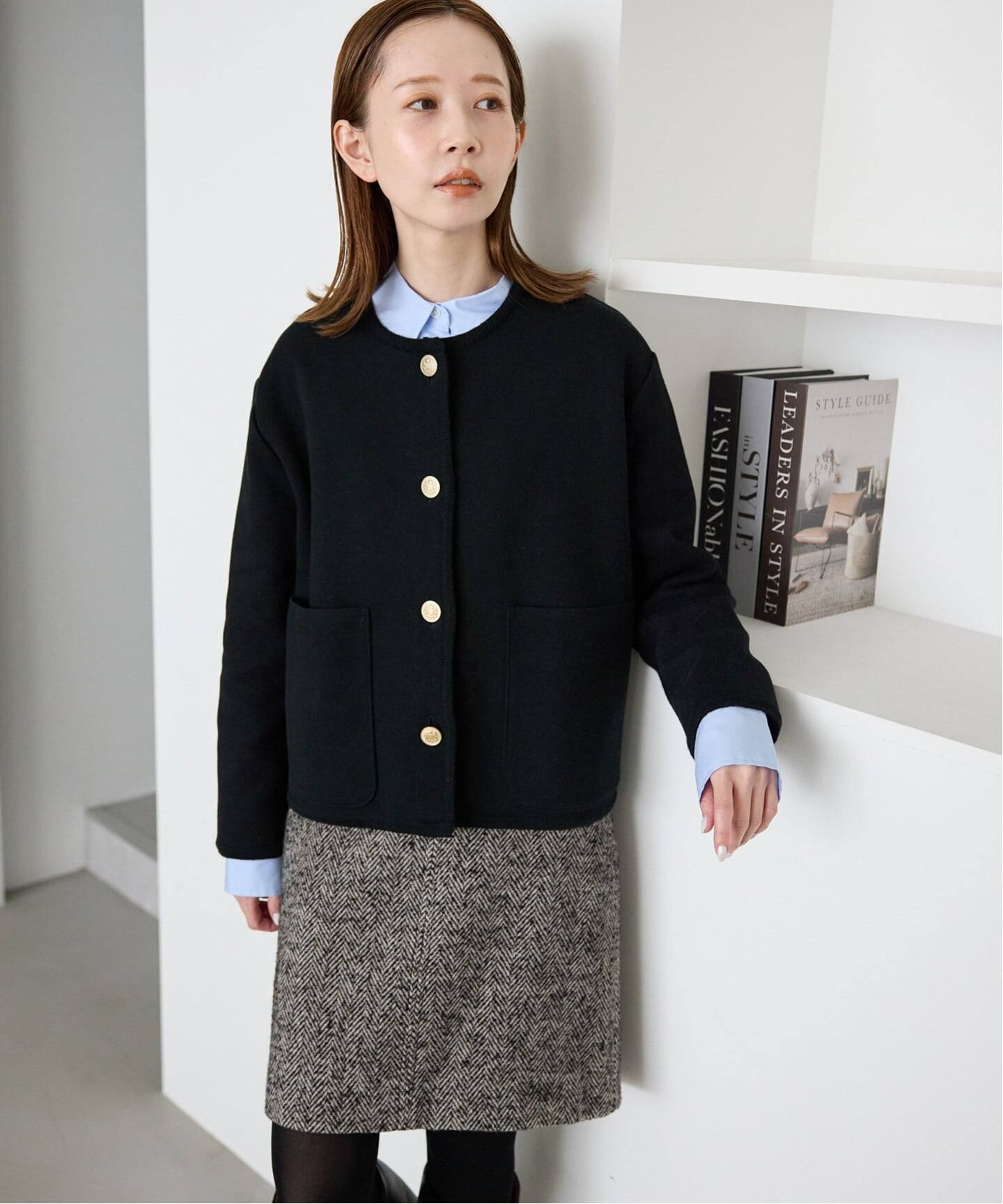 一部WEB・店舗限定カラーあり》ダブルフェイスニットジャケット 