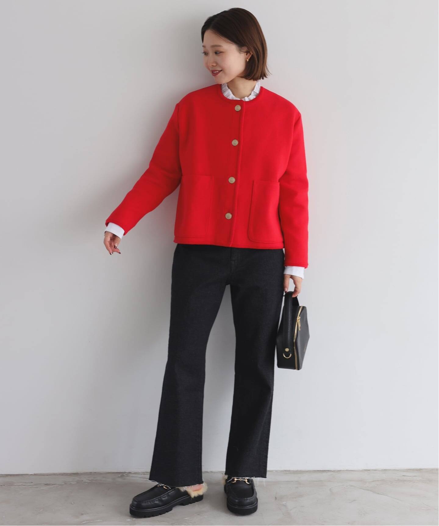 スローブイエナ ダブルフェイスニットブルゾン　新品 セール】《一部WEB・店舗限定カラーあり》ダブルフェイスニット