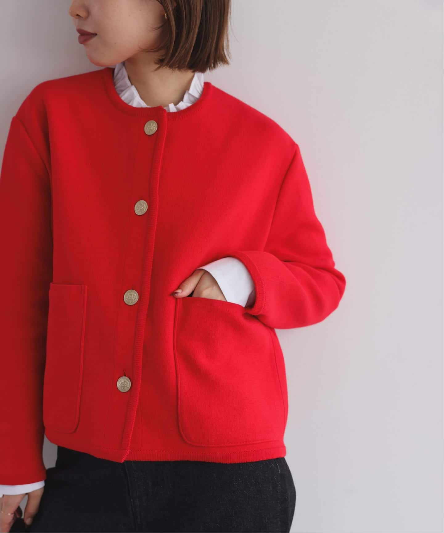 一部WEB・店舗限定カラーあり》ダブルフェイスニットジャケット