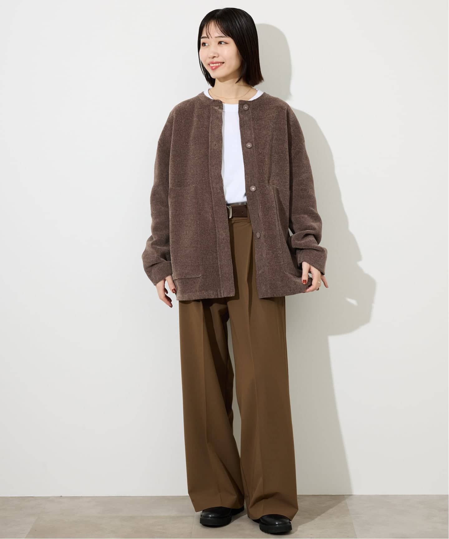 【最終価格】▼スローブイエナ　ニットクルージャケット　カーディガン 最終価格】▽スローブイエナ ニットクルージャケット カーディガン