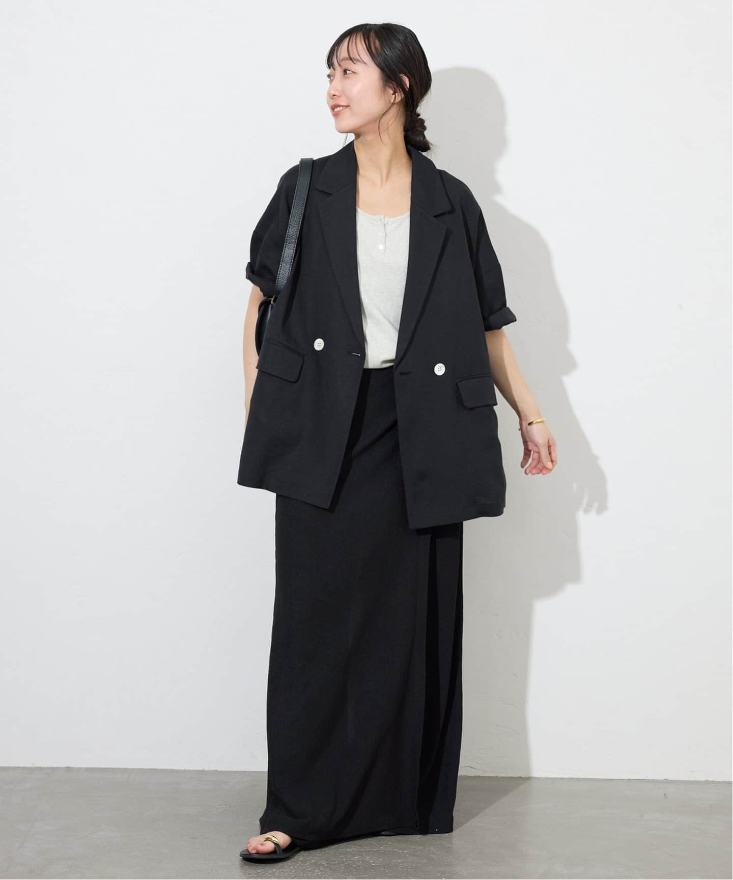 リネンレーヨンハーフスリーブジャケット（その他ジャケット