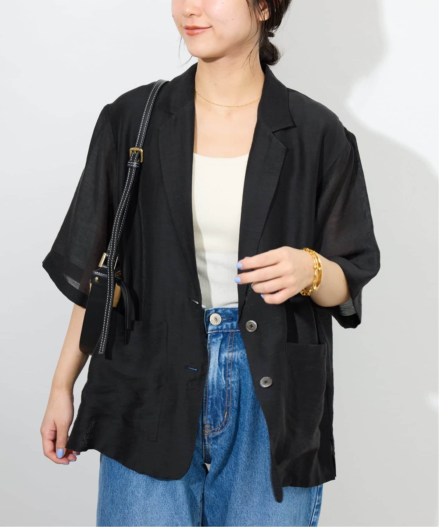 シアーハーフスリーブジャケット（その他ジャケット・スーツ